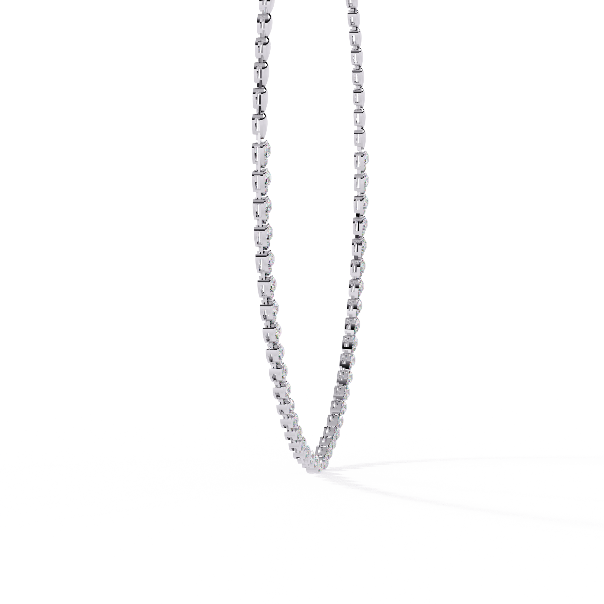 Solitairekart 4.84ct Natural Diamond Tennis Necklace-HI Color, VS-SI Clarity