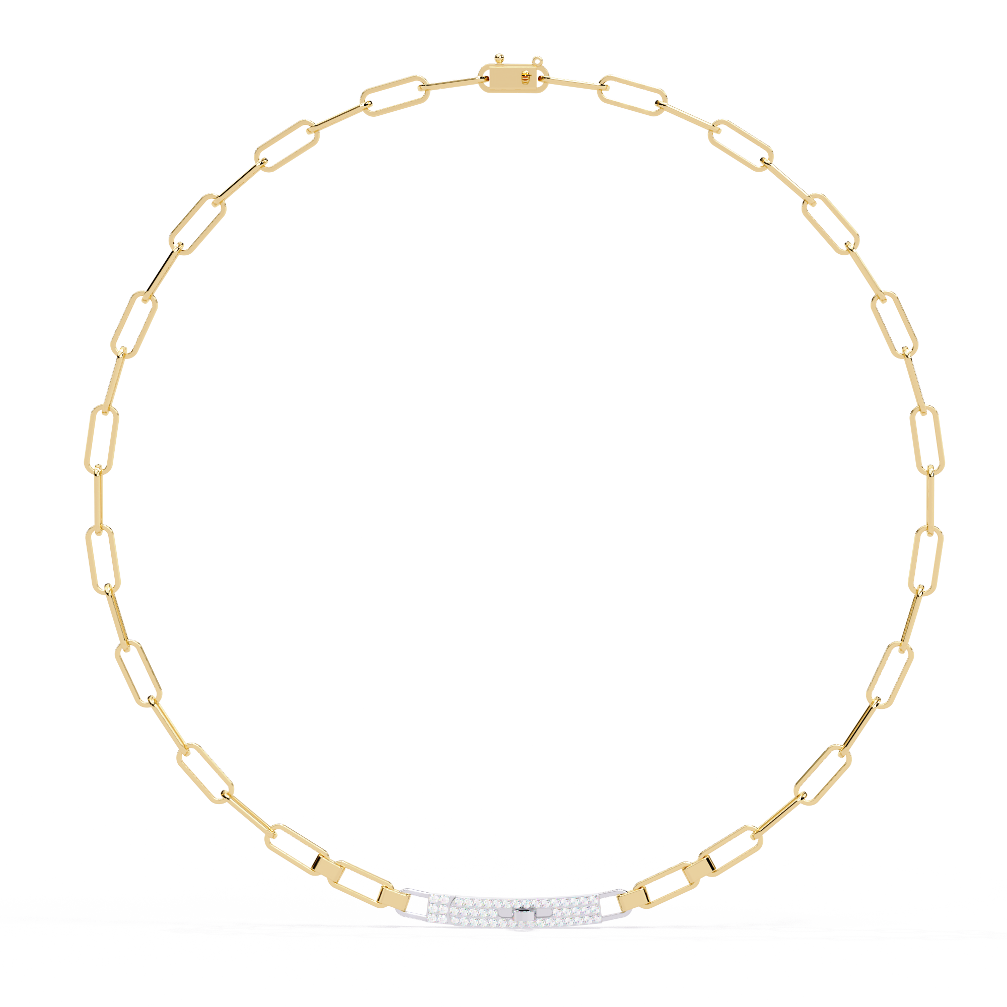 Solitairekart 0.43ct Linear Link Lab Grown Diamond Chain Necklace