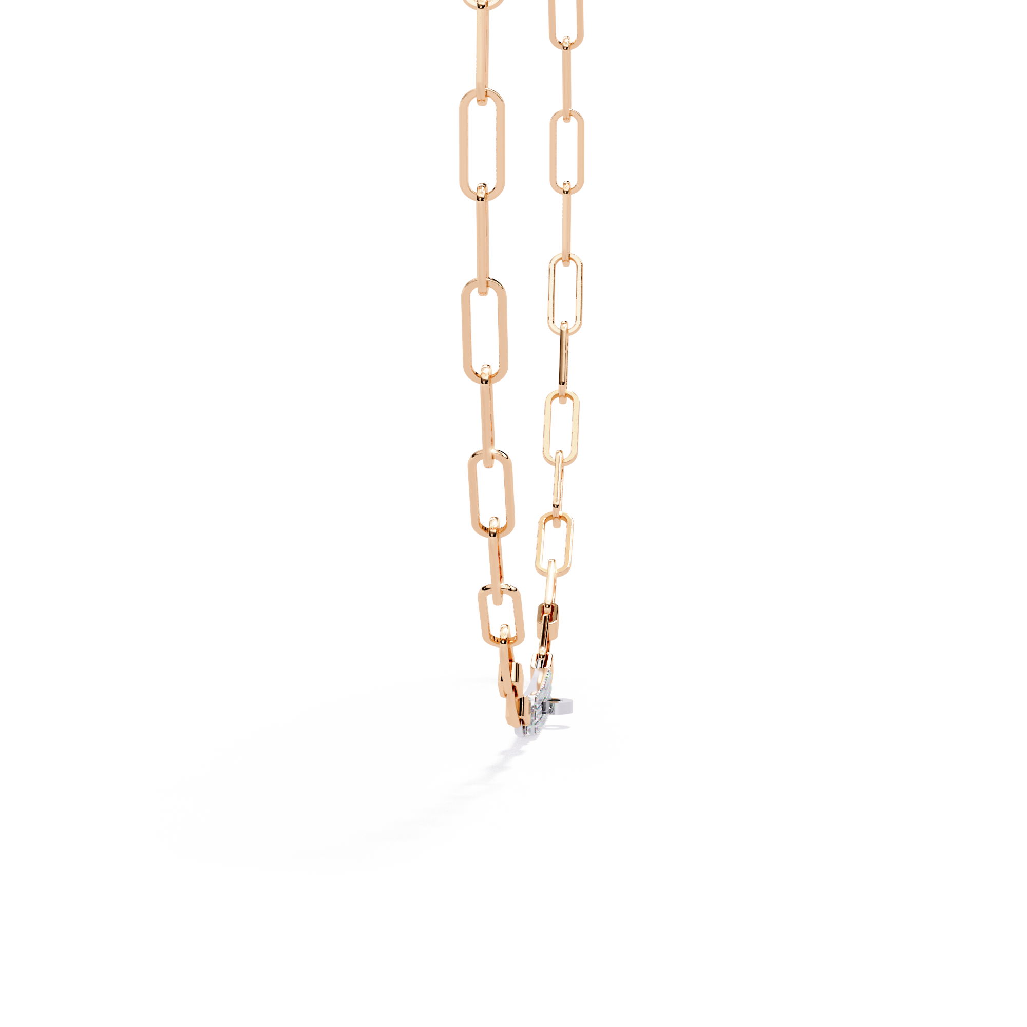 Solitairekart 0.43ct Linear Link Lab Grown Diamond Chain Necklace