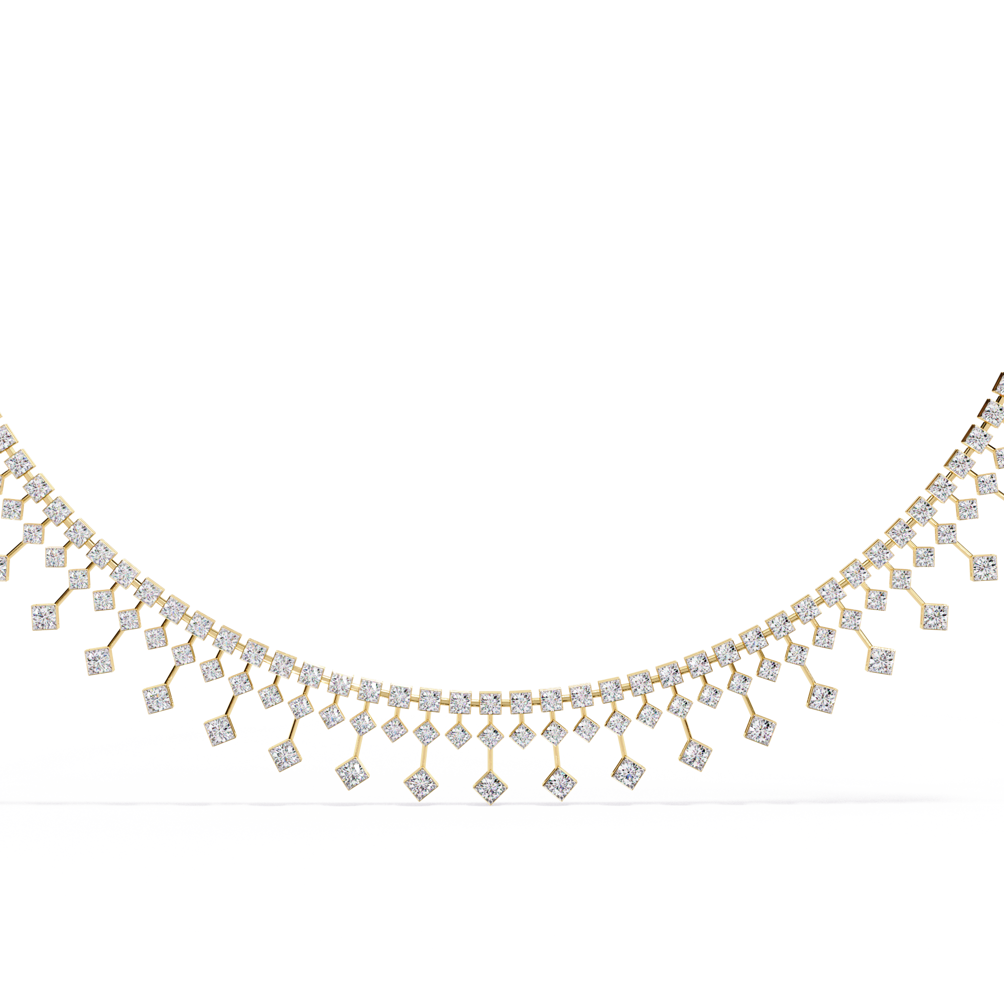 Solitairekart 4.51ct Graduated Lab Grown Diamond Drop Necklace