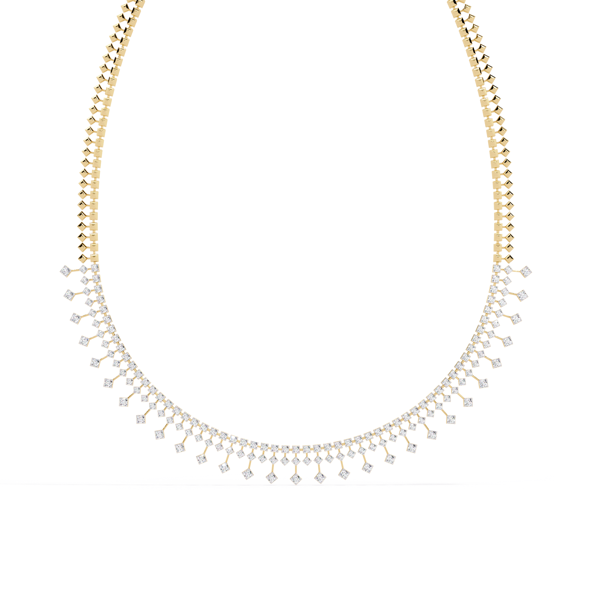 Solitairekart 4.51ct Graduated Lab Grown Diamond Drop Necklace