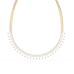 Solitairekart 4.51ct Graduated Lab Grown Diamond Drop Necklace