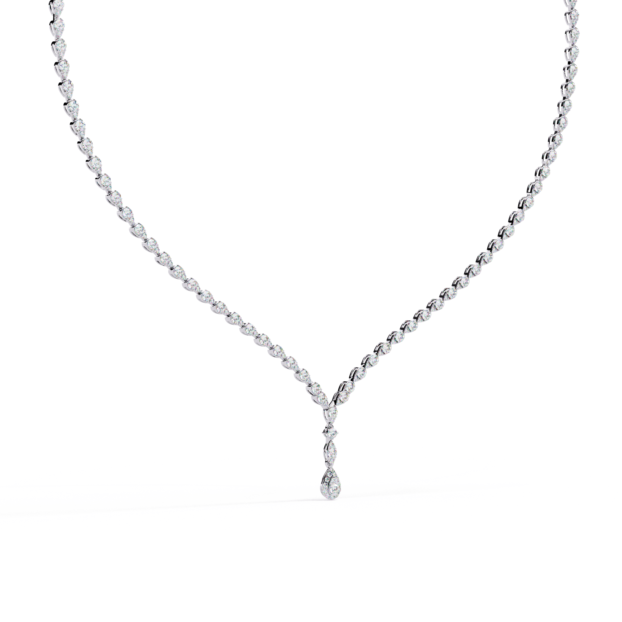 Solitairekart 4.52ct Teardrop Natural Diamond Necklace-HI Color, VS-SI Clarity
