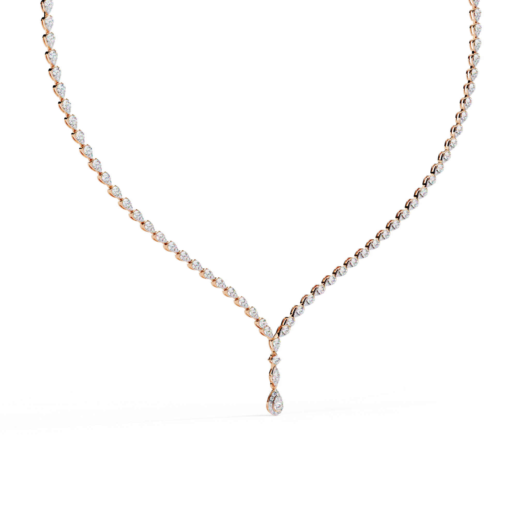 Solitairekart 4.52ct Teardrop Natural Diamond Necklace-HI Color, VS-SI Clarity