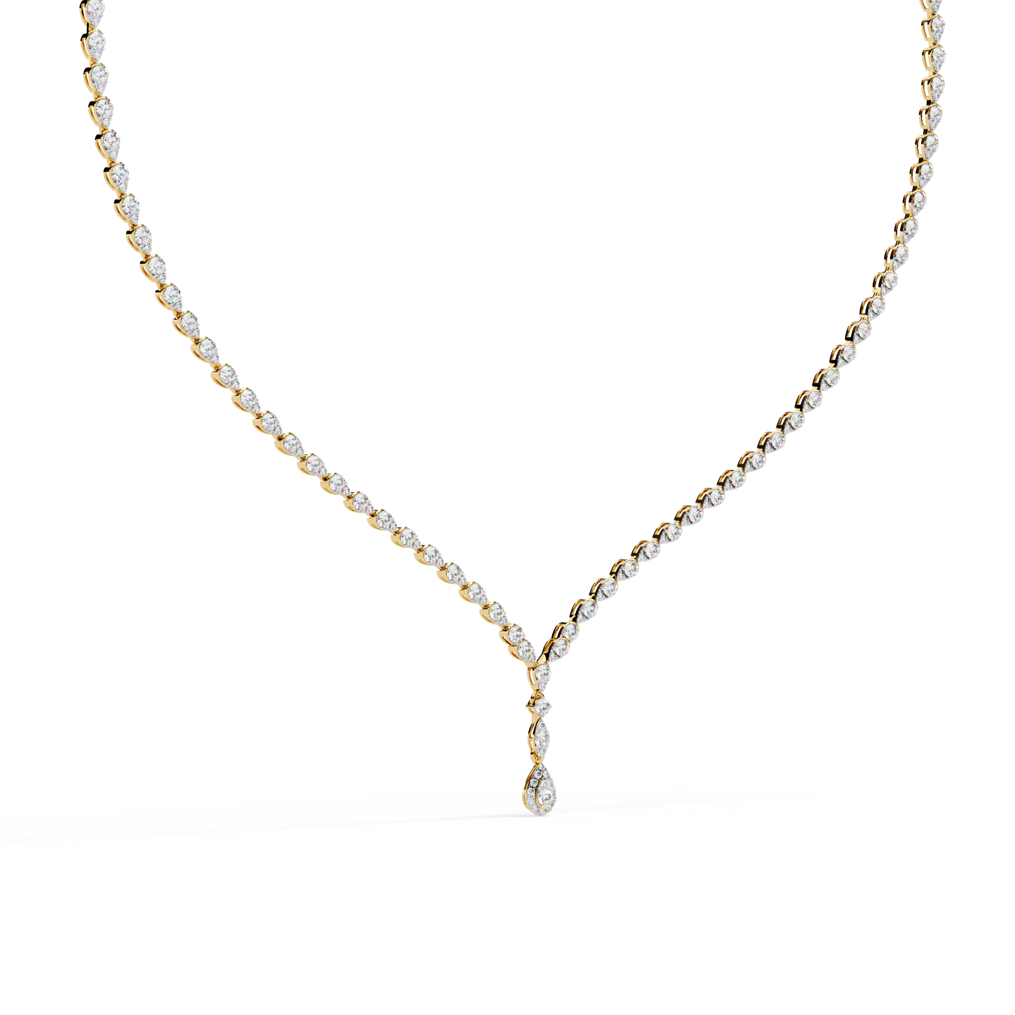 Solitairekart 4.52ct Teardrop Natural Diamond Necklace-HI Color, VS-SI Clarity