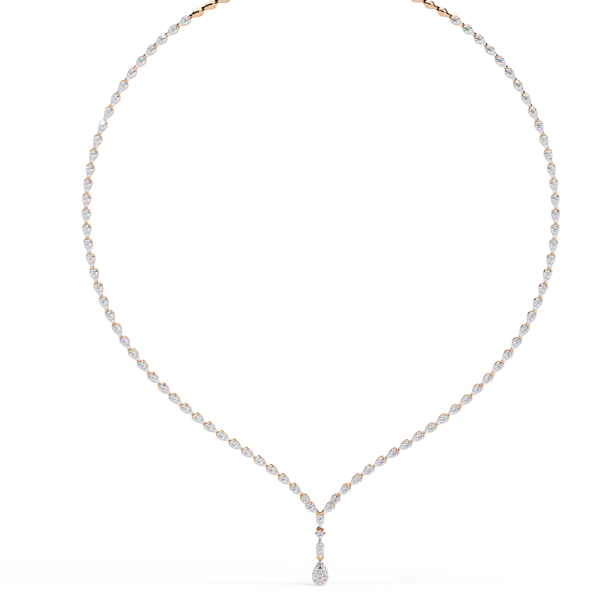 Solitairekart 4.52ct Teardrop  Lab Grown Diamond Necklace