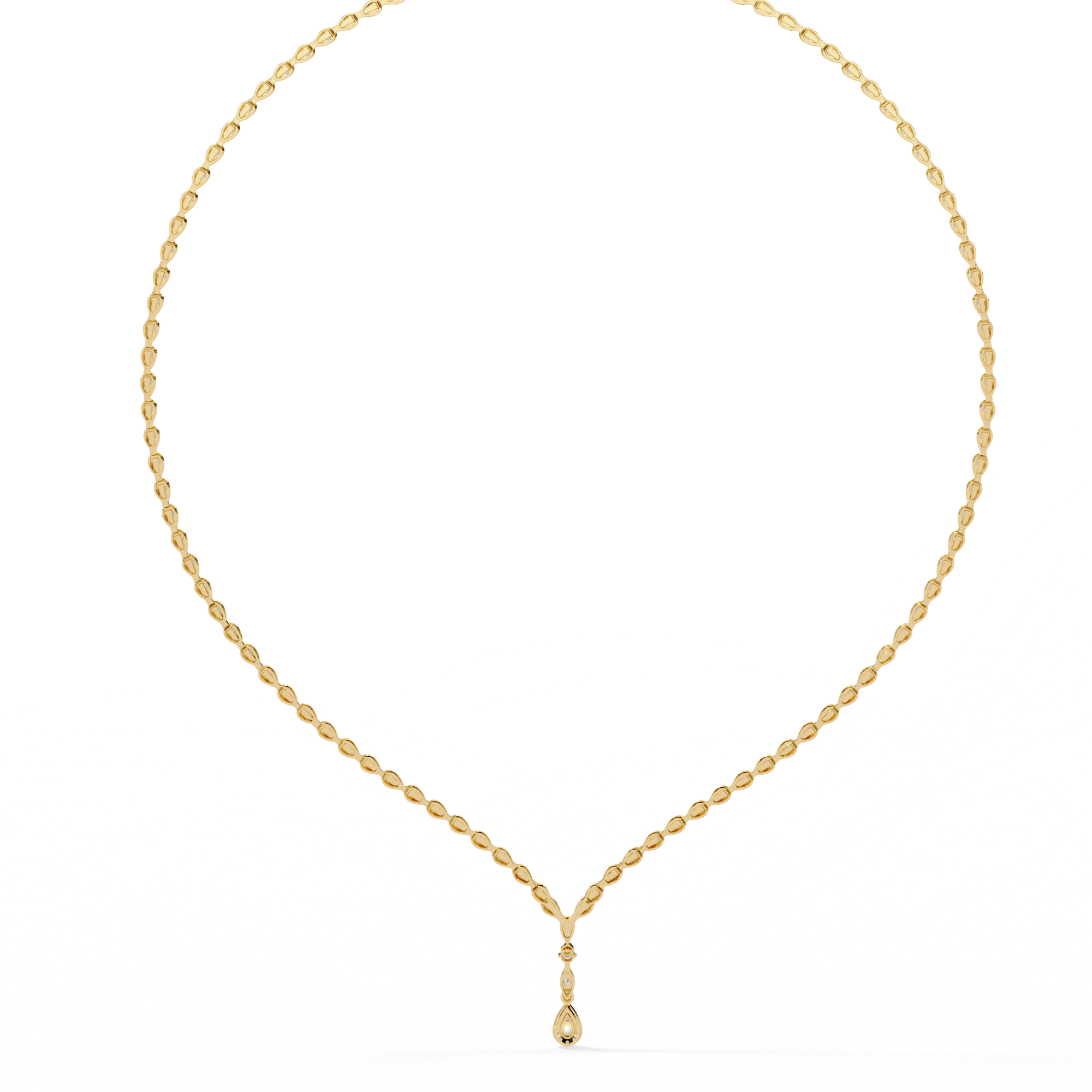 Solitairekart 4.52ct Teardrop  Lab Grown Diamond Necklace