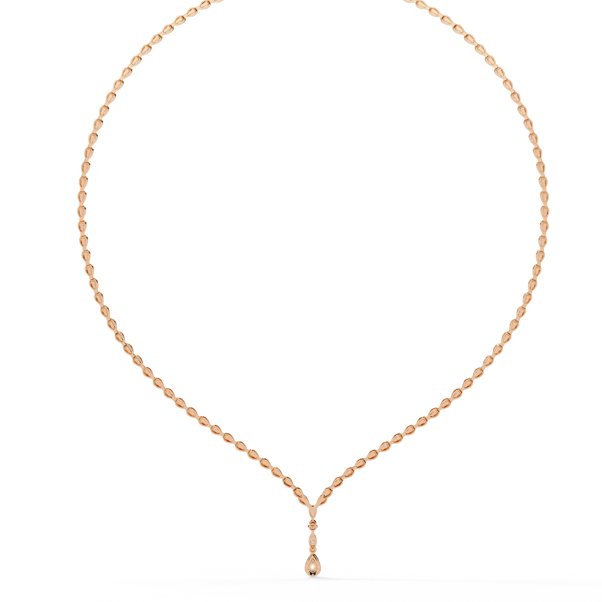 Solitairekart 4.52ct Teardrop Natural Diamond Necklace-HI Color, VS-SI Clarity