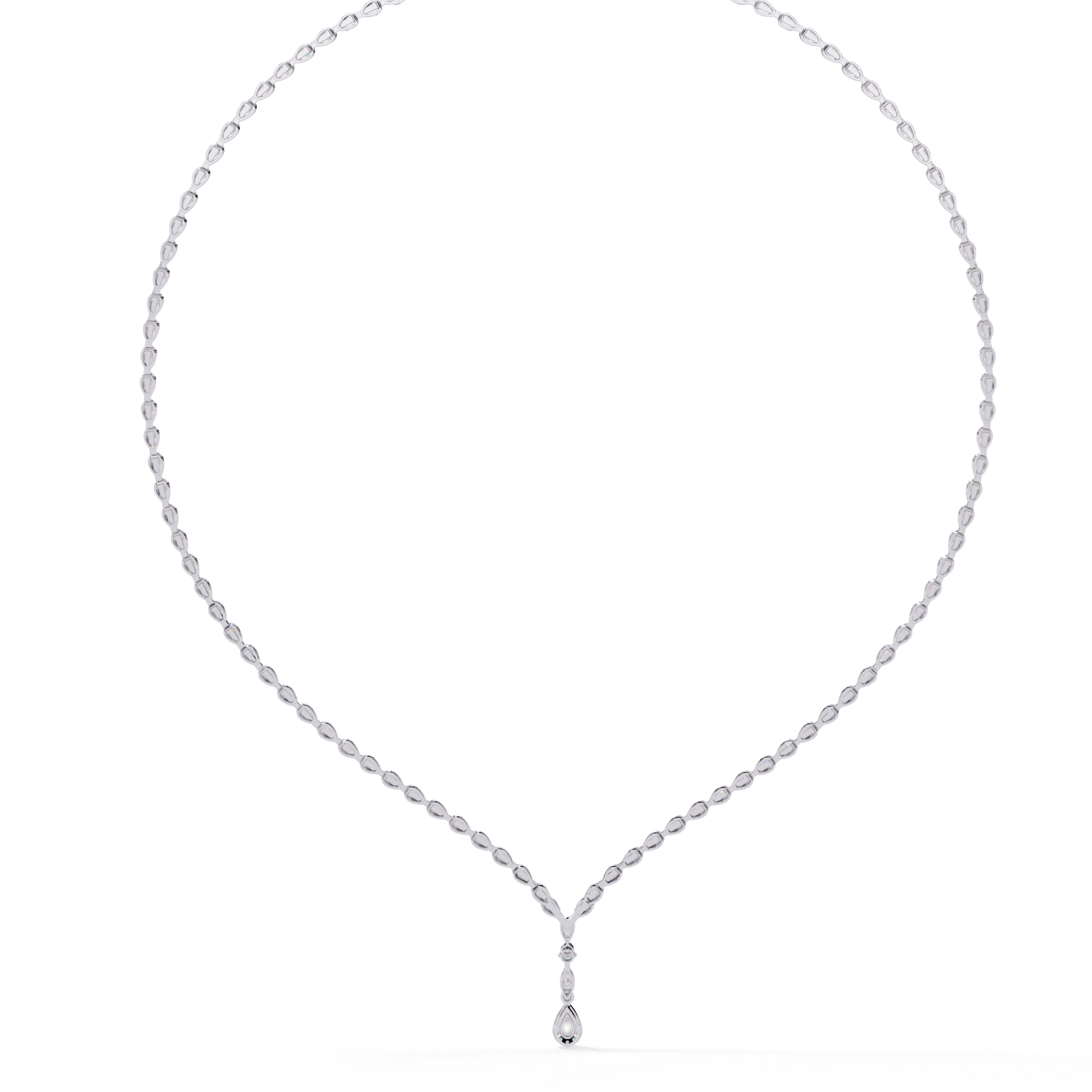 Solitairekart 4.52ct Teardrop Natural Diamond Necklace-HI Color, VS-SI Clarity