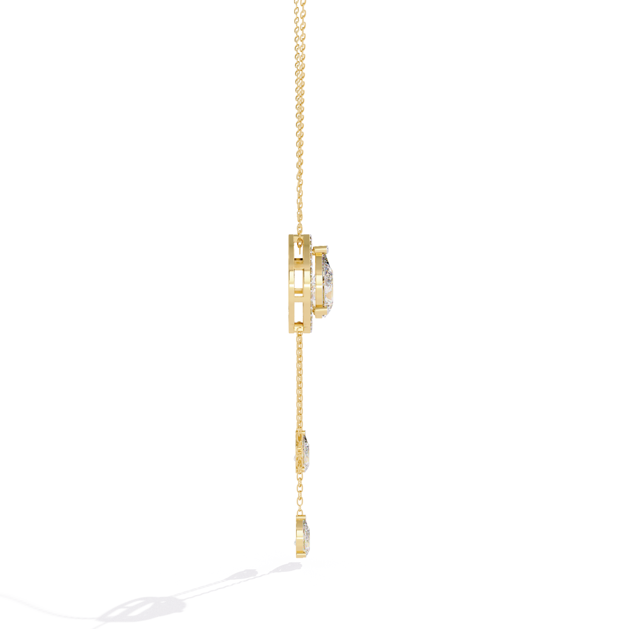 Solitairekart 1.81ct Double Drop Natural Diamond Pendant Necklace-H Color, VS1 Clarity