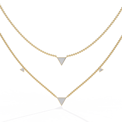 Solitairekart 0.30ct Natural Diamonds Triangular Necklace-GH Color, VS Clarity