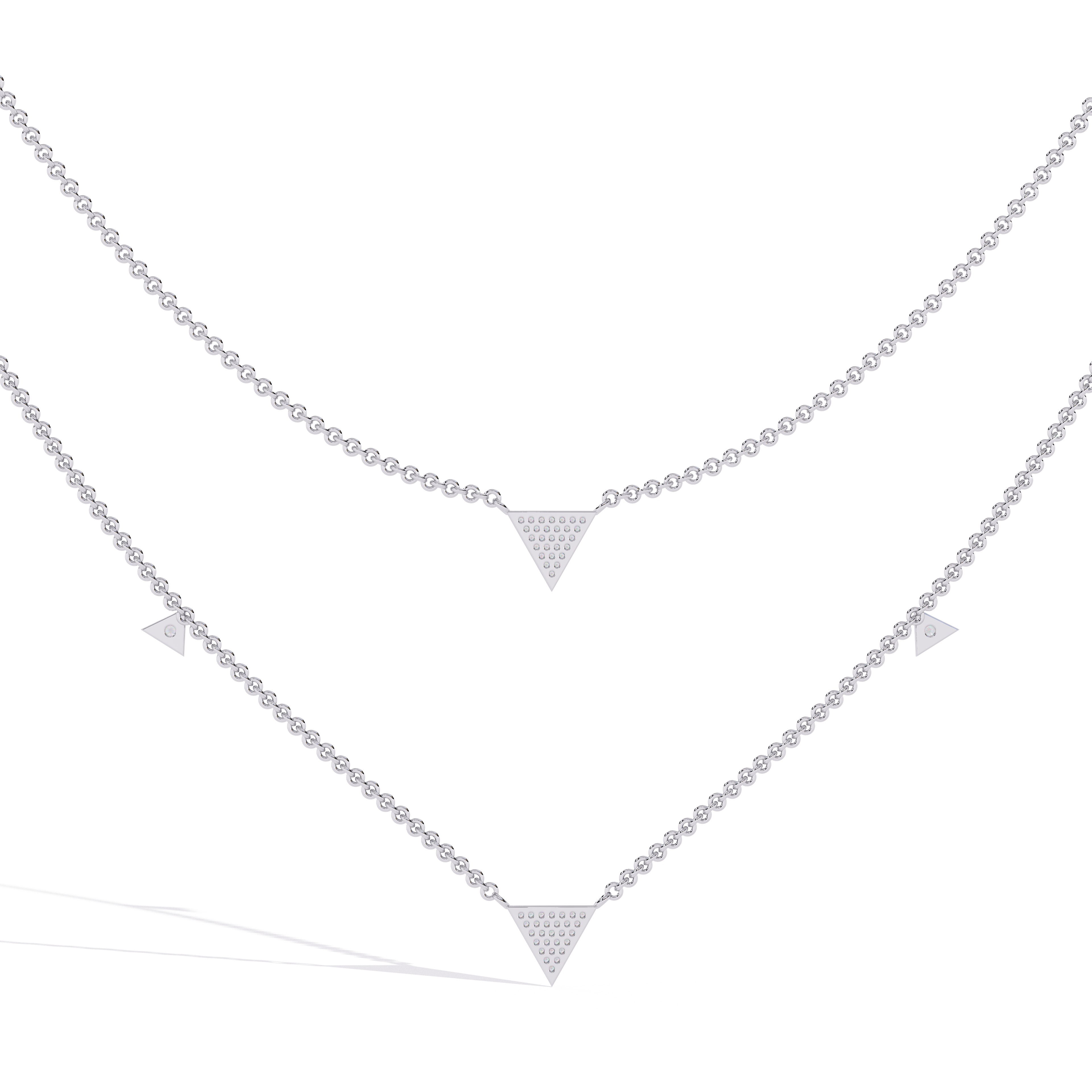 Solitairekart 0.30ct Lab Grown Diamonds Triangular Necklace