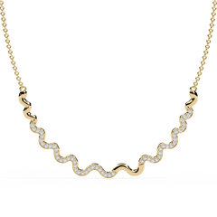 Solitairekart 0.45ct Natural Diamond Serpentine Sparkle Necklace-HI Color, VS-SI Clarity