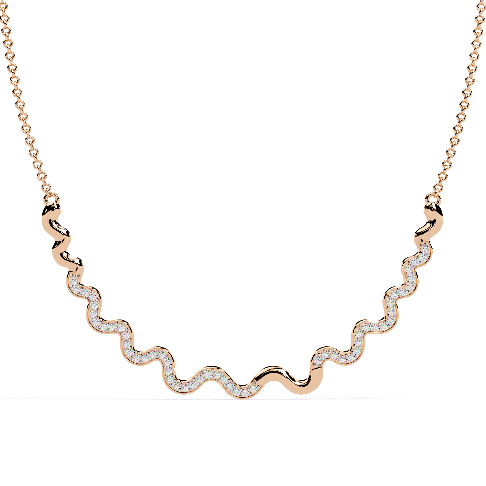Solitairekart 0.45ct Lab Grown Diamond Serpentine Sparkle Necklace