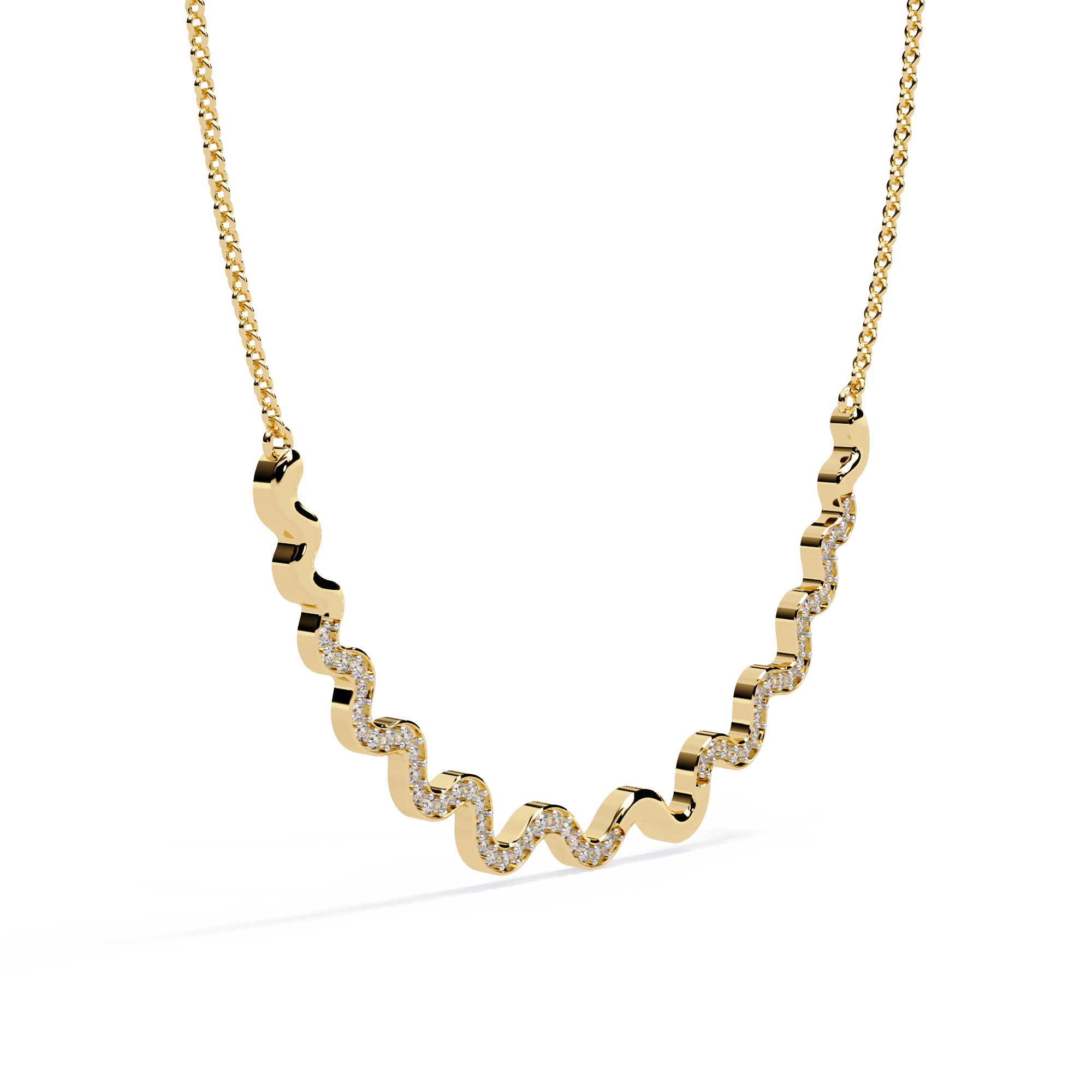 Solitairekart 0.45ct Lab Grown Diamond Serpentine Sparkle Necklace