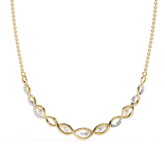 Solitairekart 0.18ct Natural Diamond Infinity Link Necklace