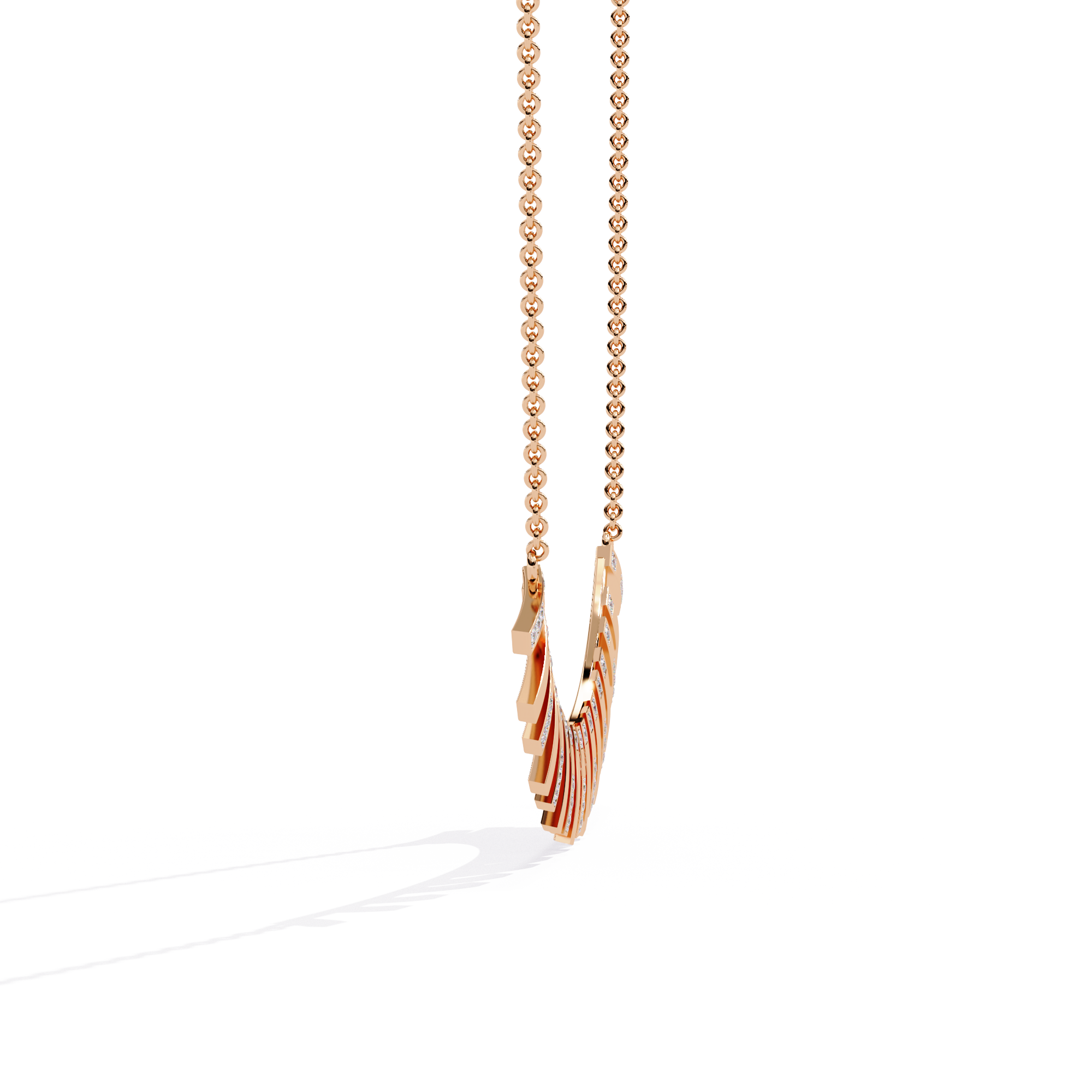 Solitairekart 0.29ct Natural Diamond Geometric Bar Necklace-HI Color, VS-SI Clarity