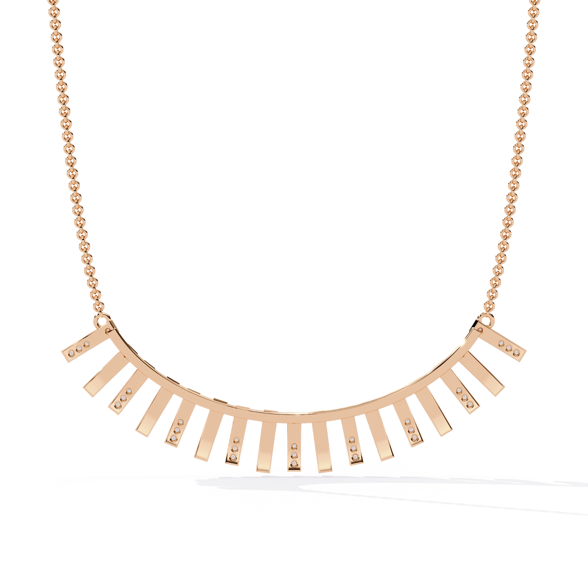 Solitairekart 0.29ct Lab Grown Diamond Geometric Bar Necklace