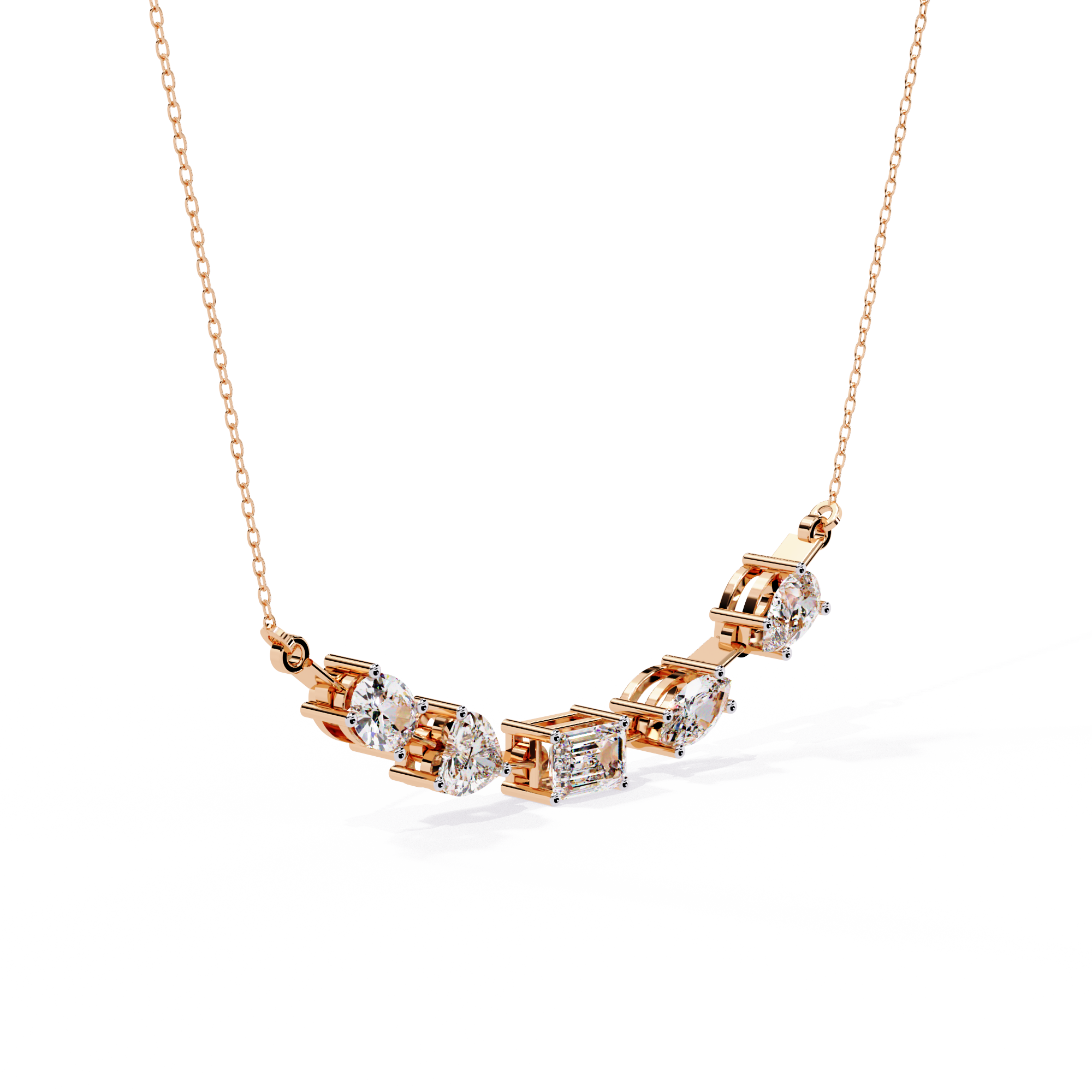Solitairekart 2.81ct Mixed Cut Lab Grown Diamond Necklace