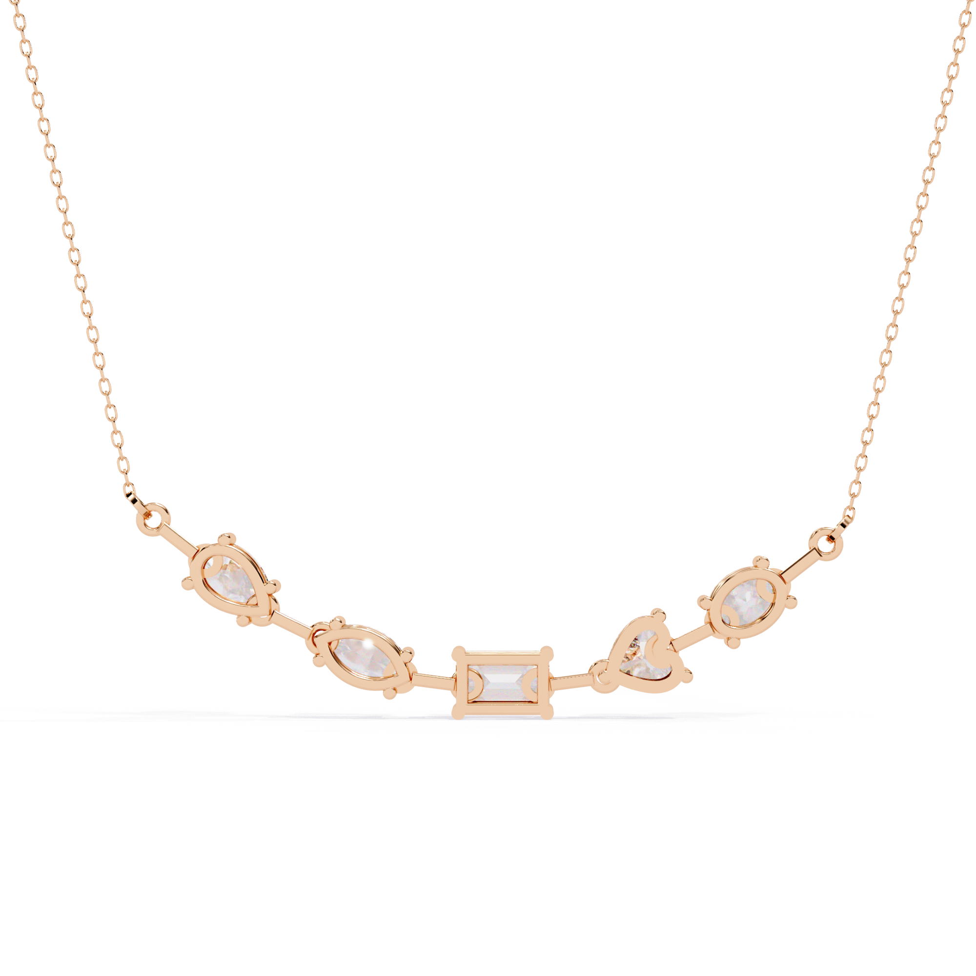 Solitairekart 2.81ct Mixed Cut Lab Grown Diamond Necklace
