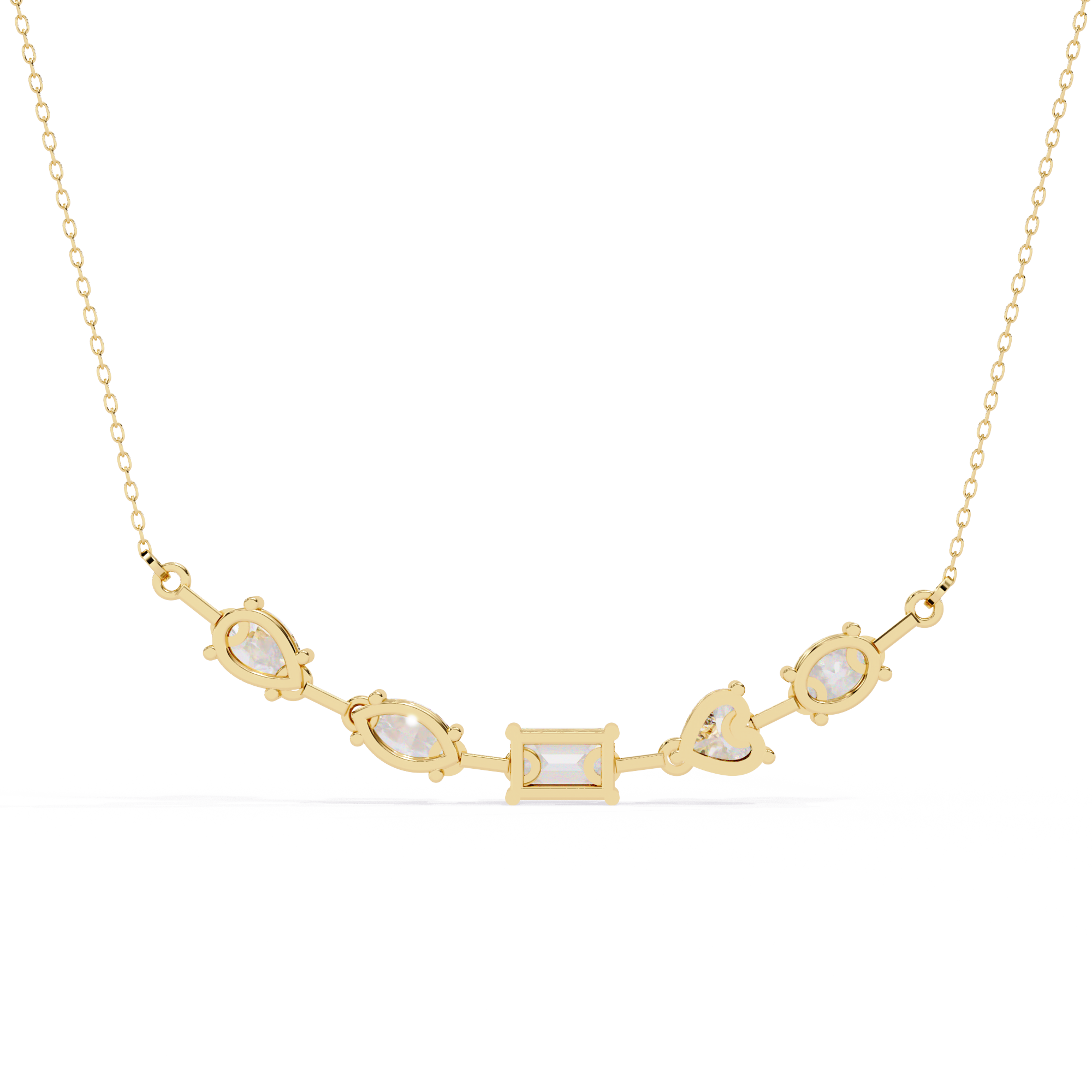 Solitairekart 2.81ct Mixed Cut Lab Grown Diamond Necklace