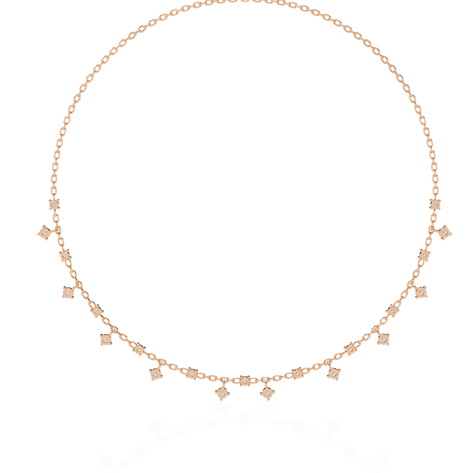 Solitairekart 0.76ct Scattered Natural Diamond Chain-HI Color, VS-SI Clarity