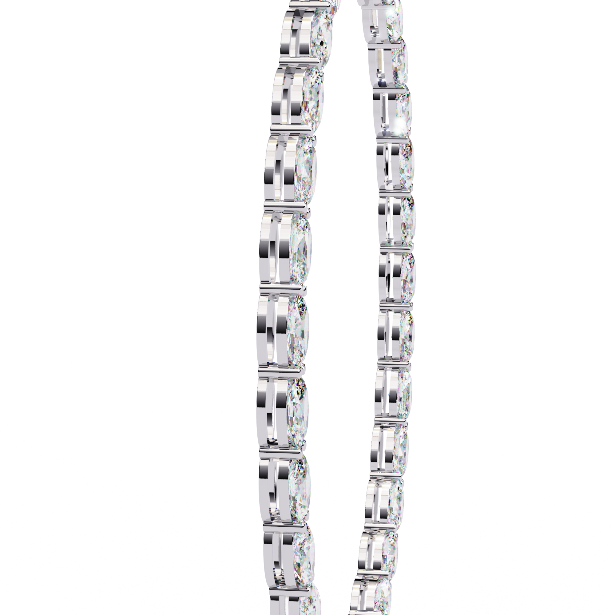 Solitairekart 6.20ct  Oval Cut Natural Diamond Beaded Circle Necklace-HI Color, VS-SI Clarity