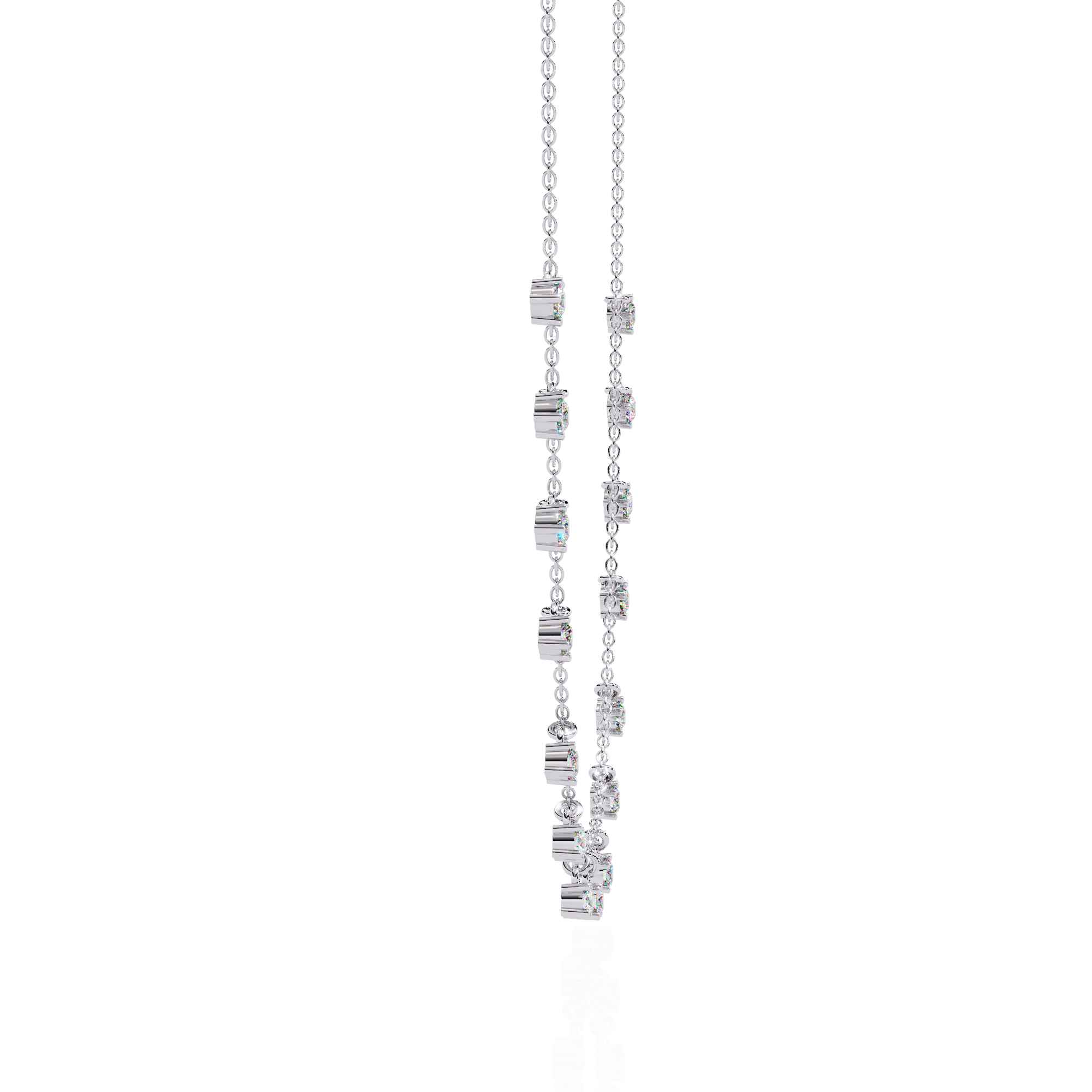 Solitairekart 0.88ct Dangling Lab Grown Diamond Necklace
