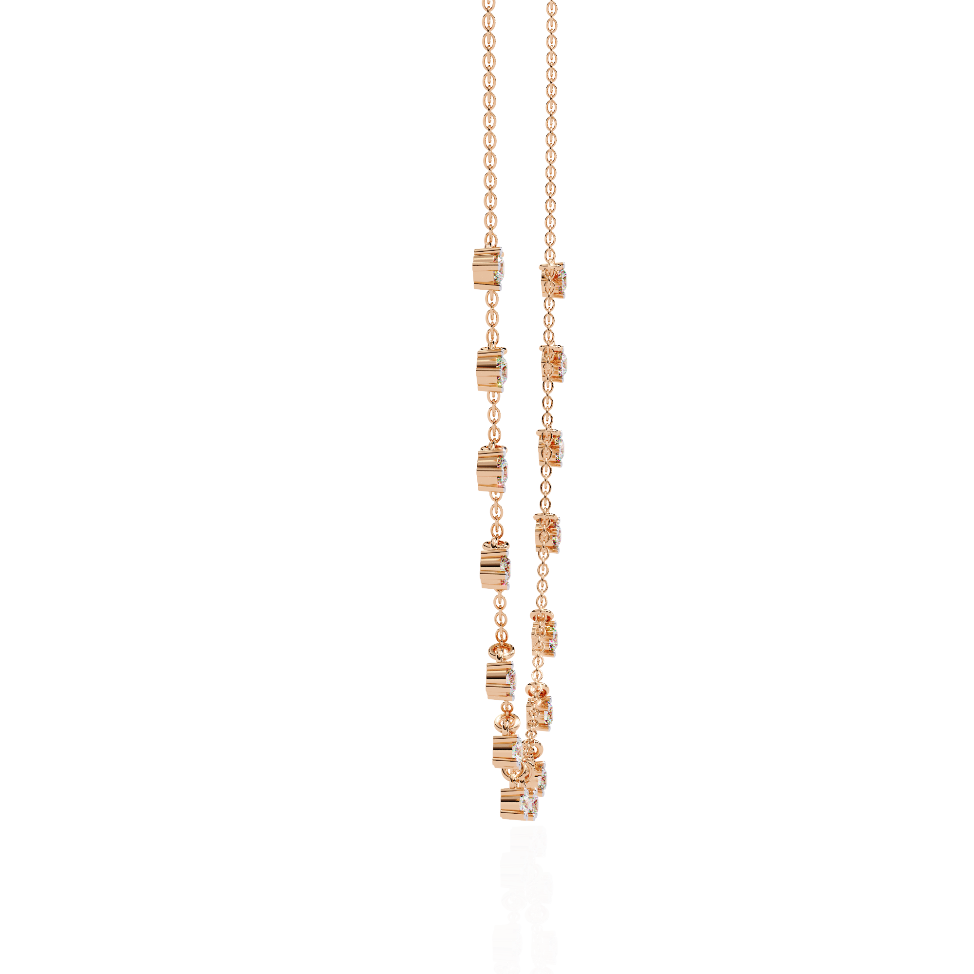 Solitairekart 0.88ct Dangling Lab Grown Diamond Necklace