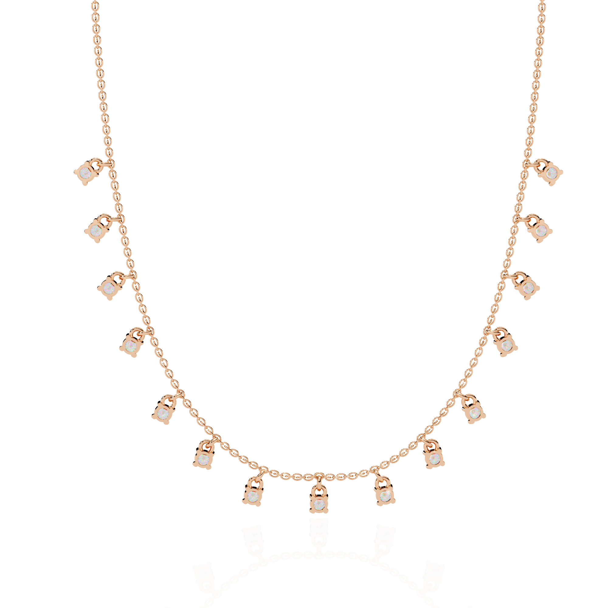 Solitairekart 0.88ct Dangling Lab Grown Diamond Necklace