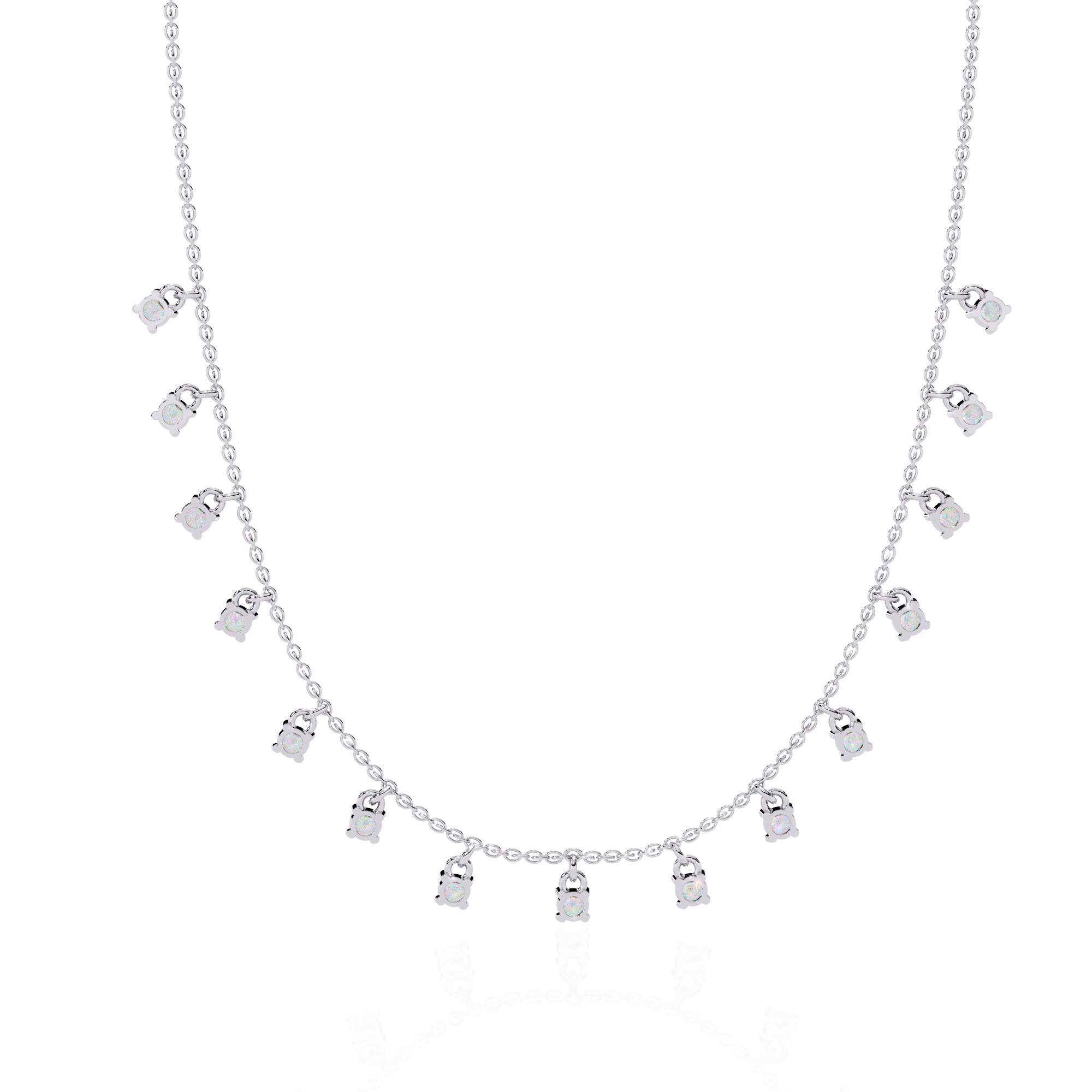 Solitairekart 0.88ct Dangling Lab Grown Diamond Necklace