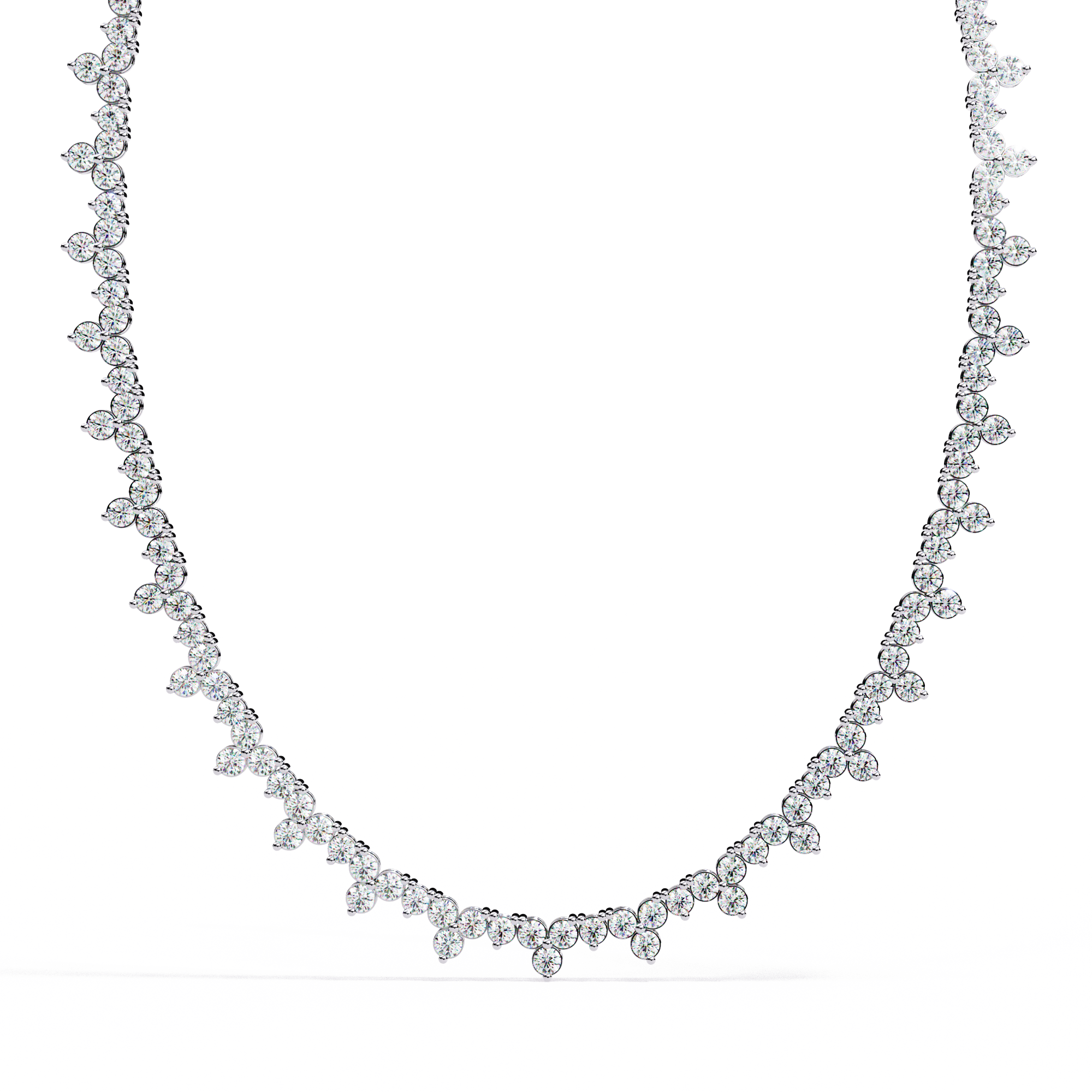 Solitairekart 16.602ct Natural Diamond Tennis Necklace
