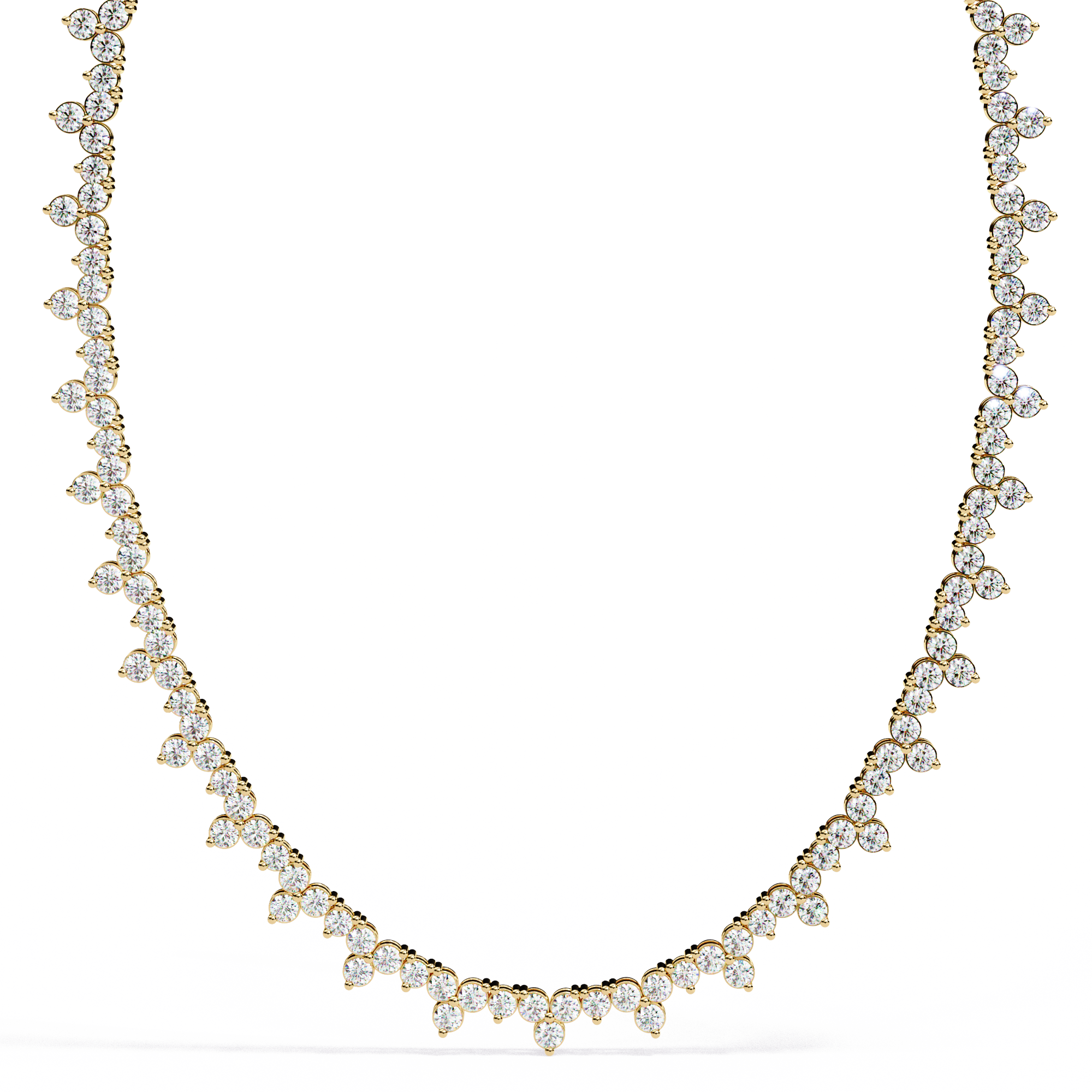 Solitairekart 16.602ct Natural Diamond Tennis Necklace