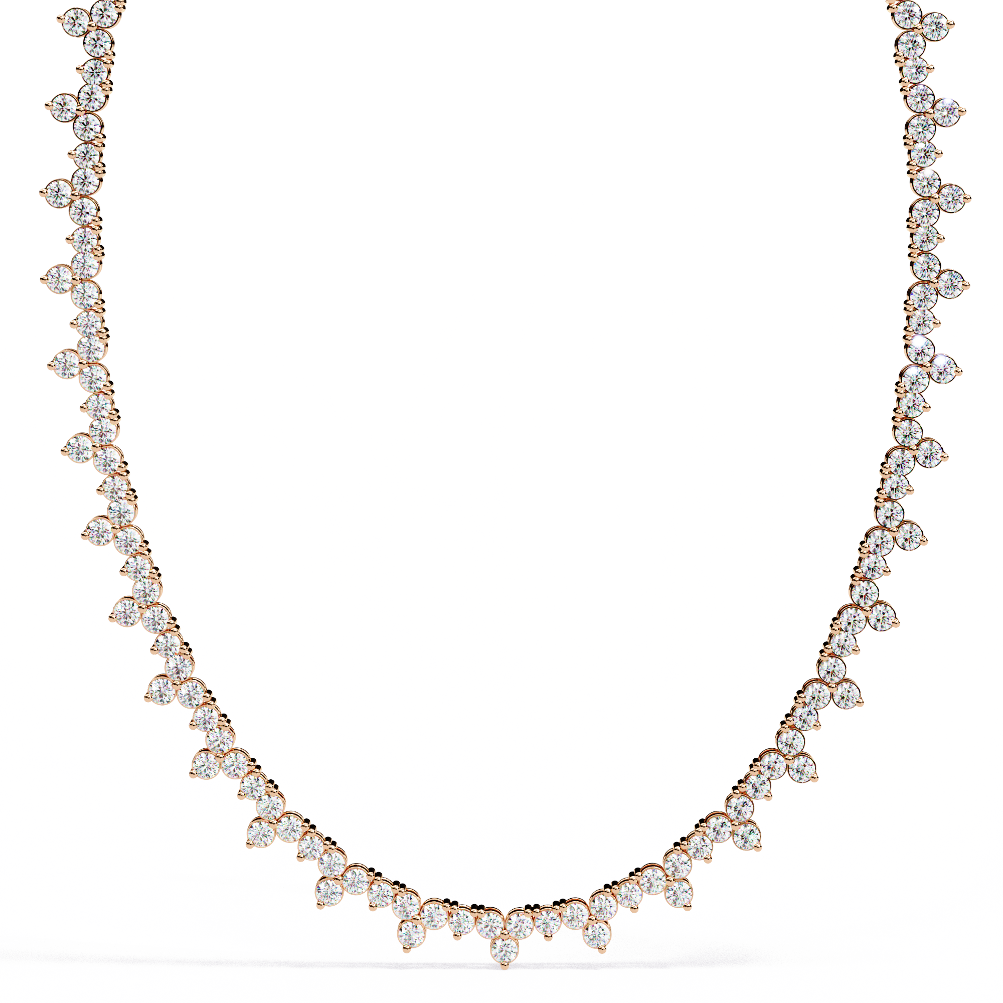 Solitairekart 16.602ct Lab Grown Diamond Tennis Necklace