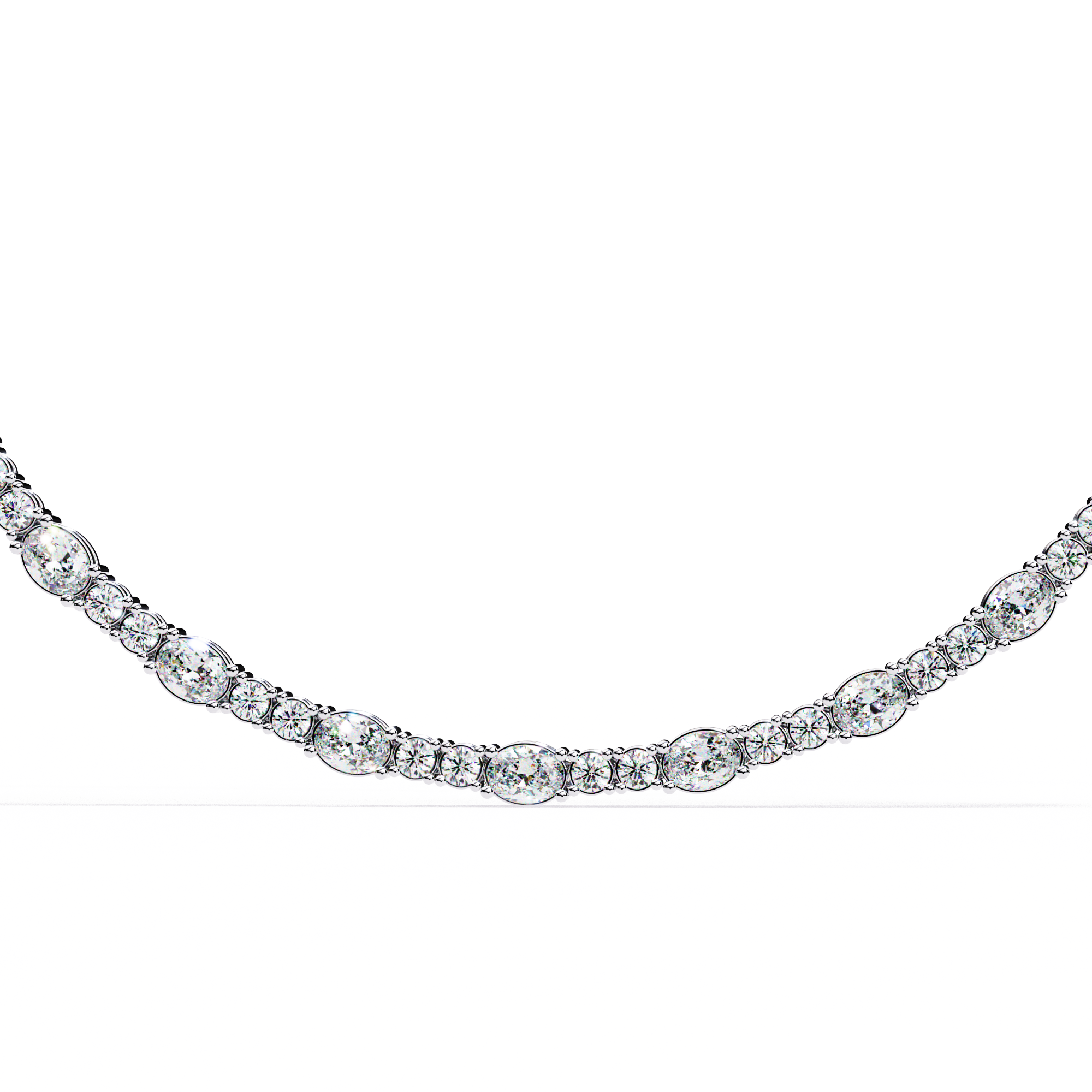 Solitairekart 7.35ct Lab Grown Diamond Tennis Necklace