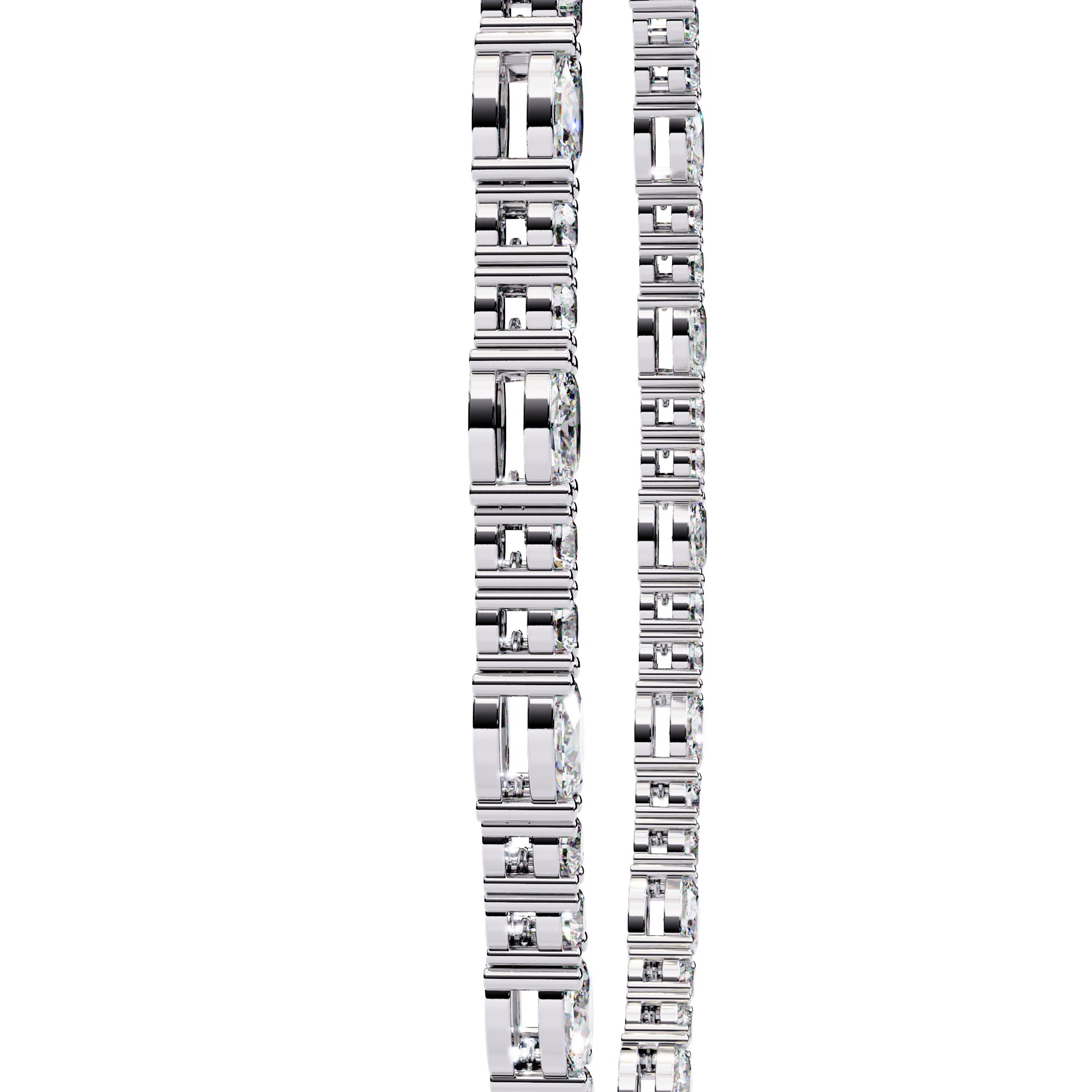 Solitairekart 7.35ct Lab Grown Diamond Tennis Necklace