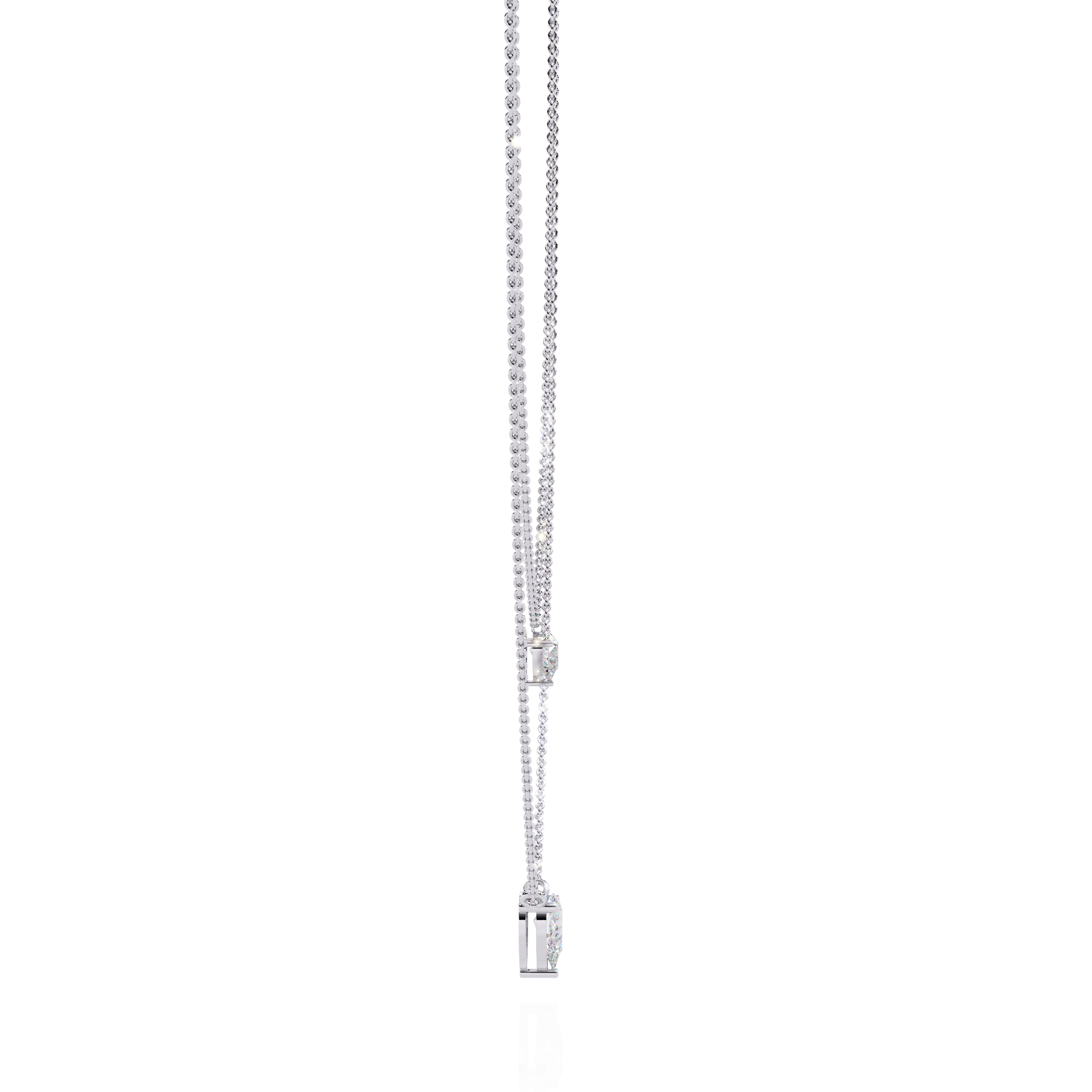 Solitairekart 1.46ct Elegant Lab Grown Diamond Pear Duo Necklace
