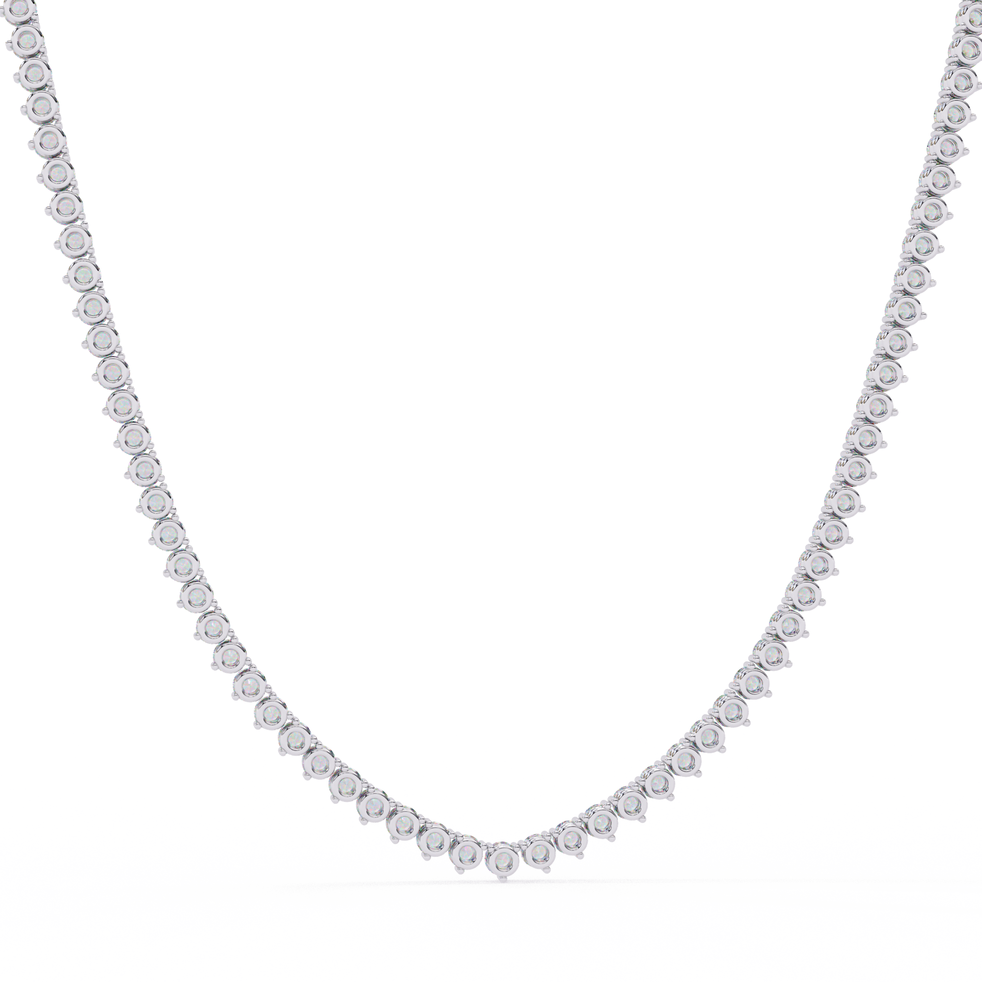 Solitairekart 5.7ct Natural Diamond Tennis Necklace-HI Color, VS-SI Clarity
