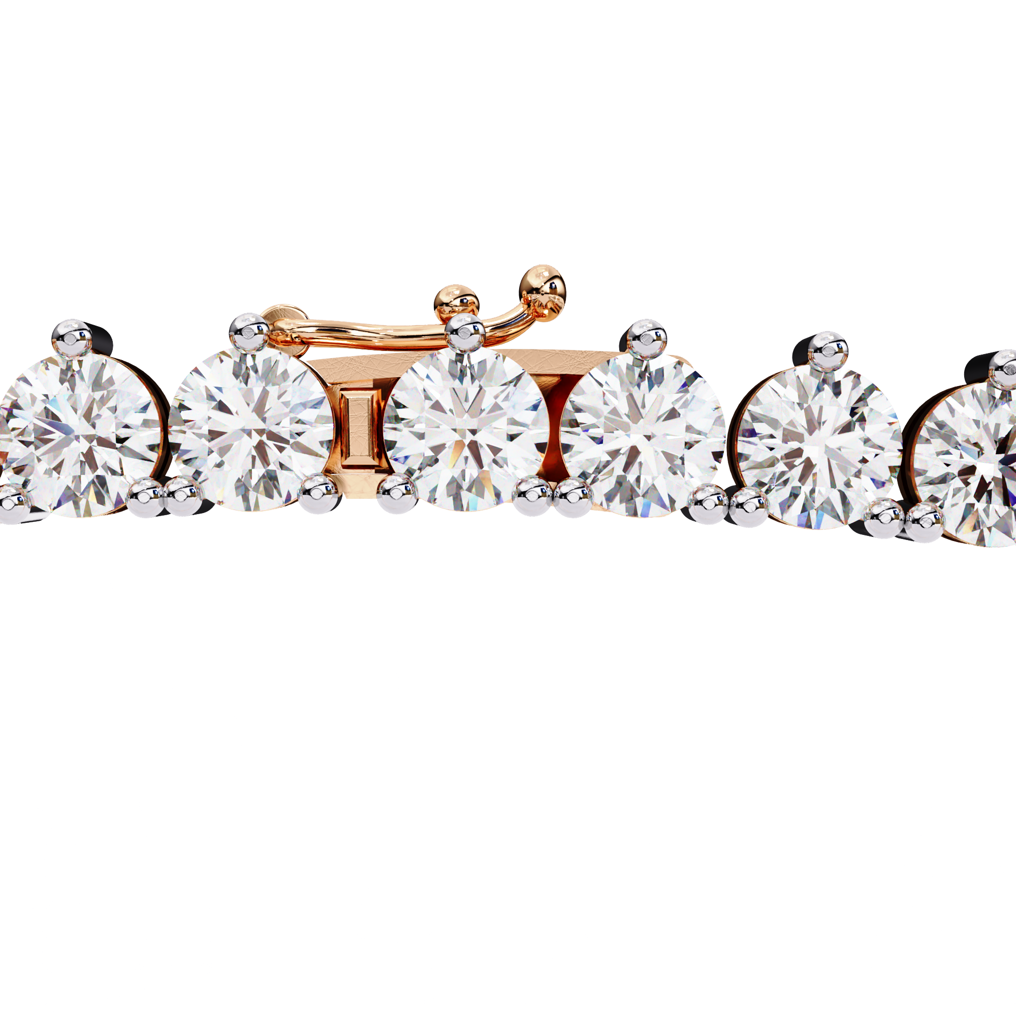 Solitairekart 5.7ct Natural Diamond Tennis Necklace-HI Color, VS-SI Clarity