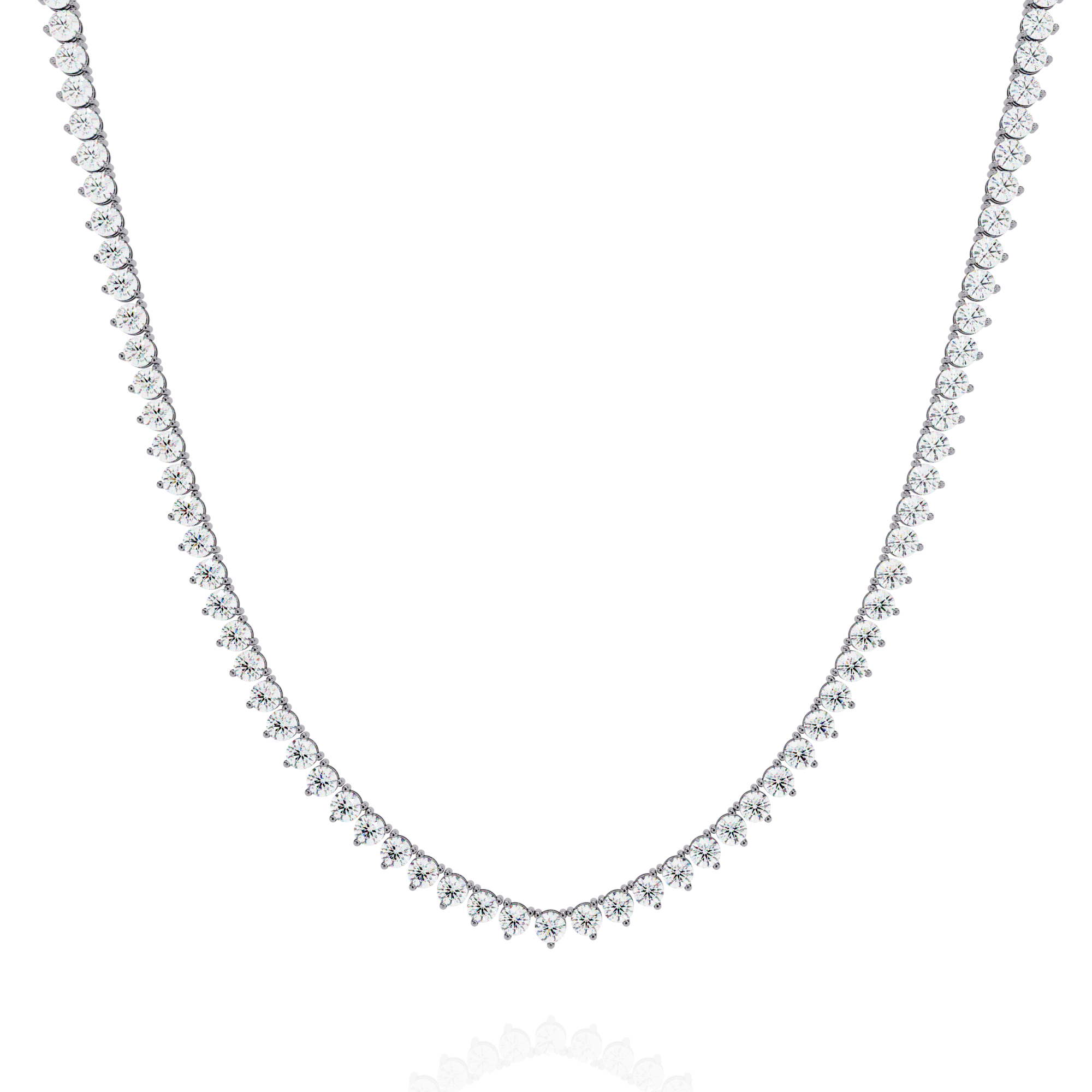 Solitairekart 5.7ct Natural Diamond Tennis Necklace-HI Color, VS-SI Clarity