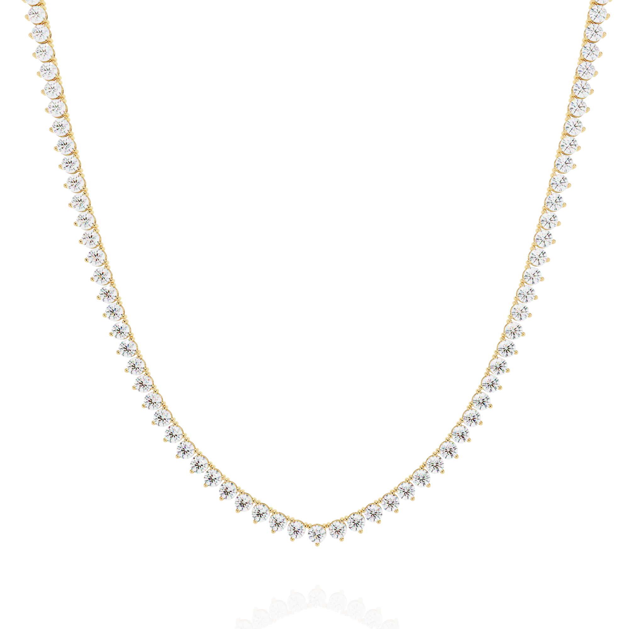 Solitairekart 5.7ct Natural Diamond Tennis Necklace-HI Color, VS-SI Clarity