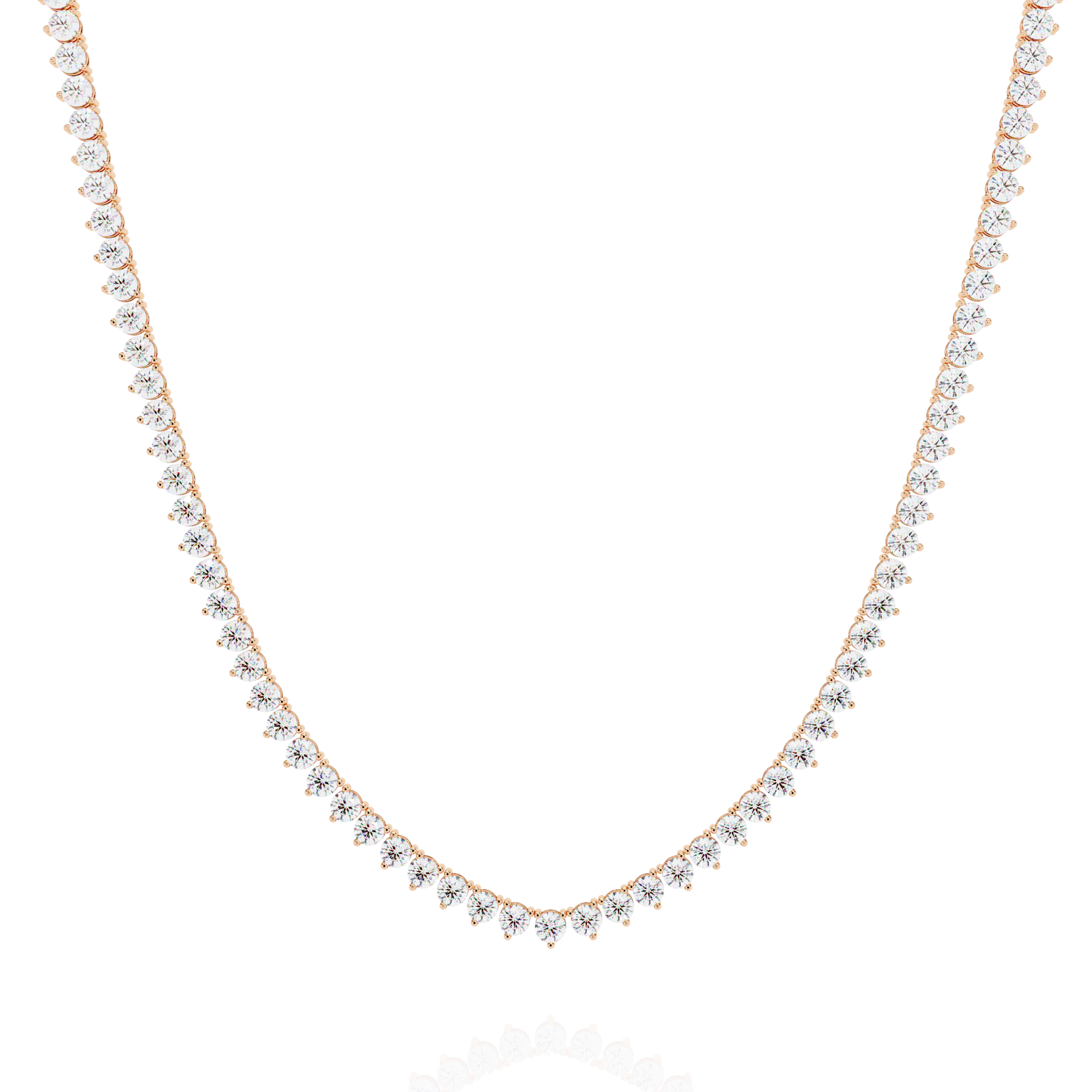 Solitairekart 5.7ct Natural Diamond Tennis Necklace-HI Color, VS-SI Clarity
