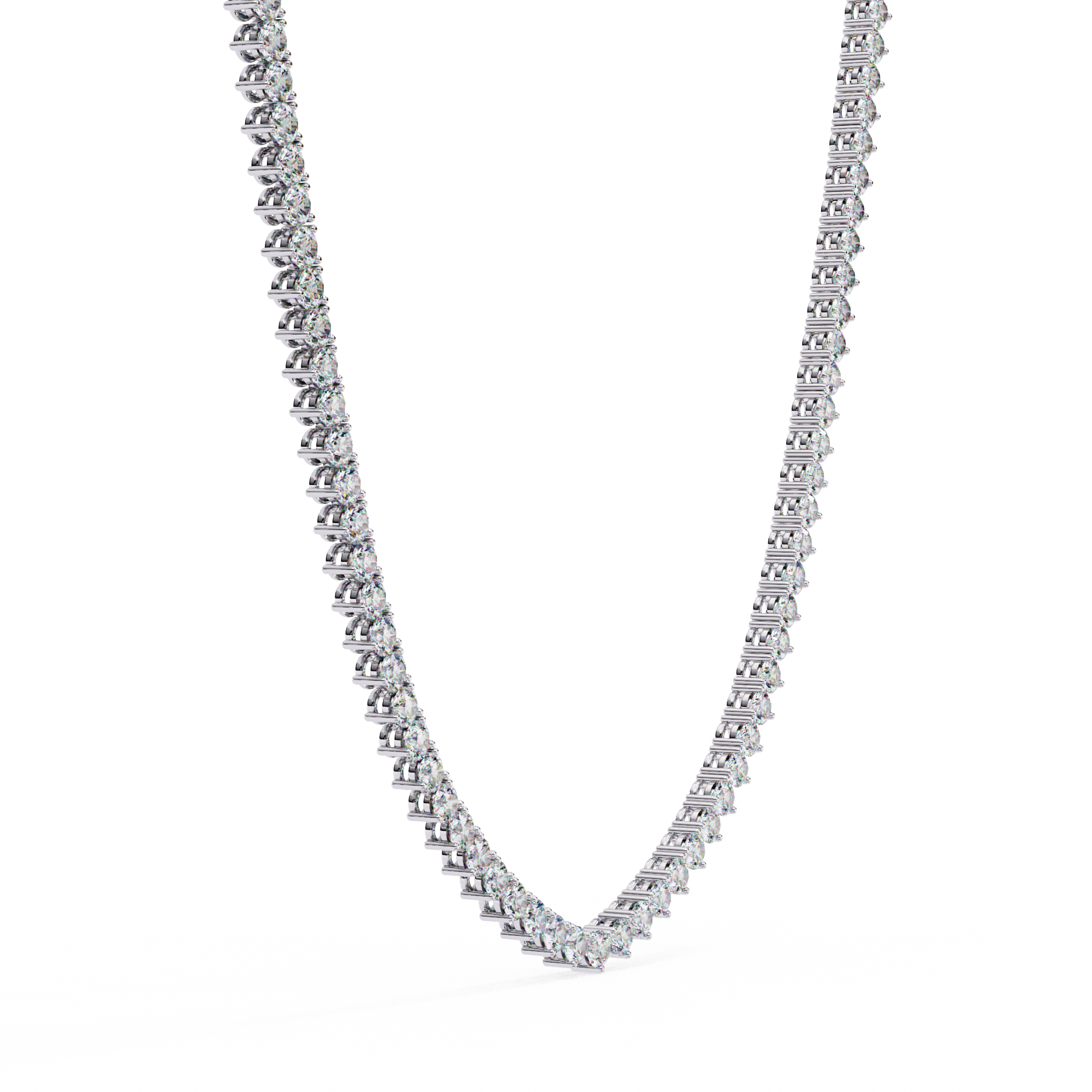 Solitairekart 5.7ct Natural Diamond Tennis Necklace-HI Color, VS-SI Clarity