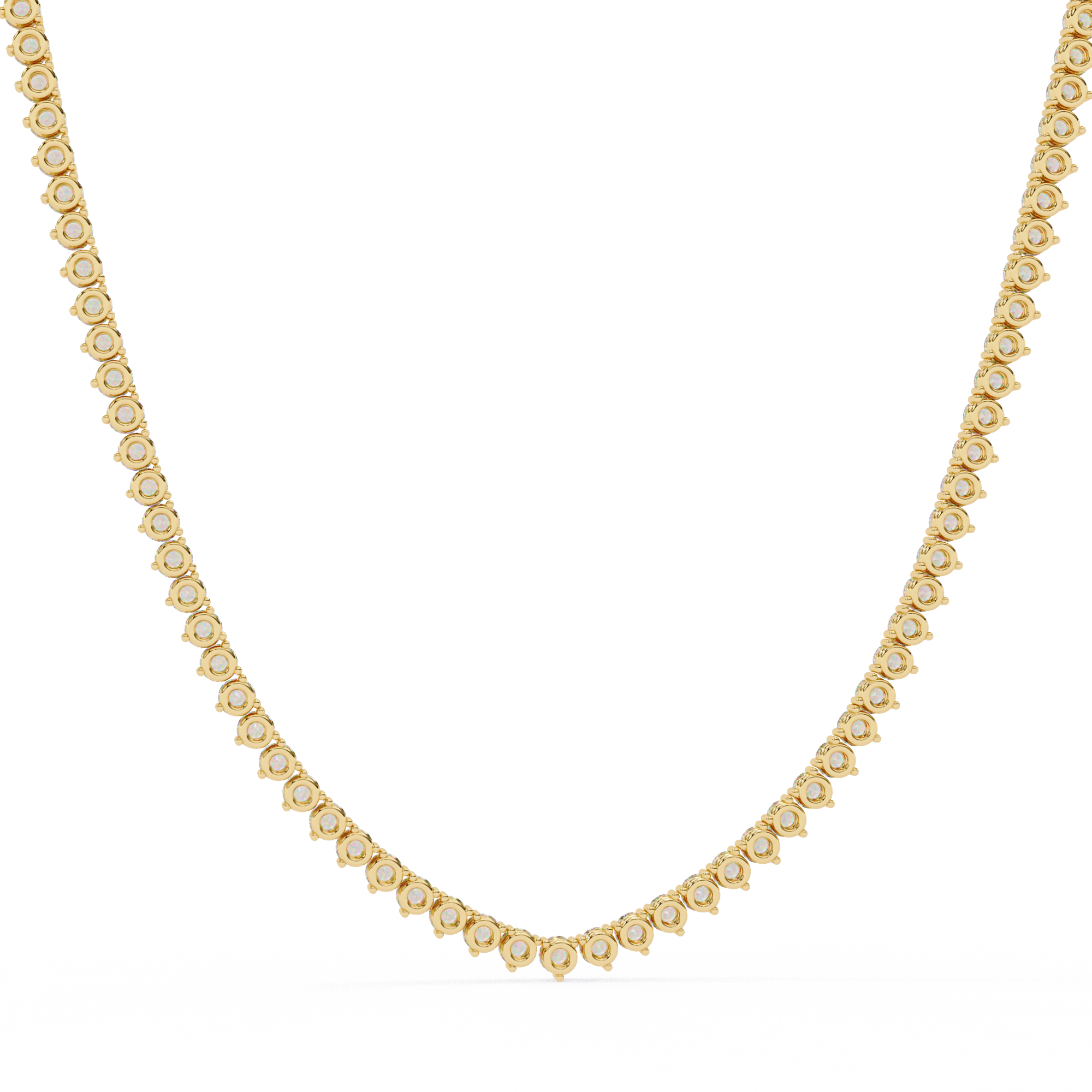 Solitairekart 5.7ct Natural Diamond Tennis Necklace-HI Color, VS-SI Clarity