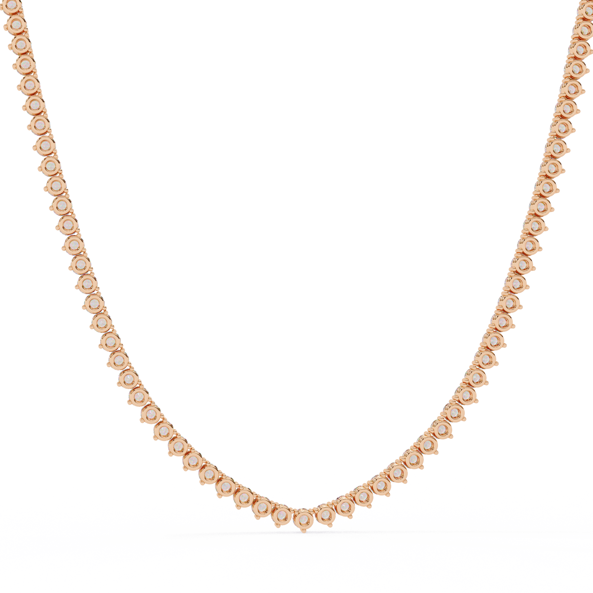 Solitairekart 5.7ct Natural Diamond Tennis Necklace-HI Color, VS-SI Clarity