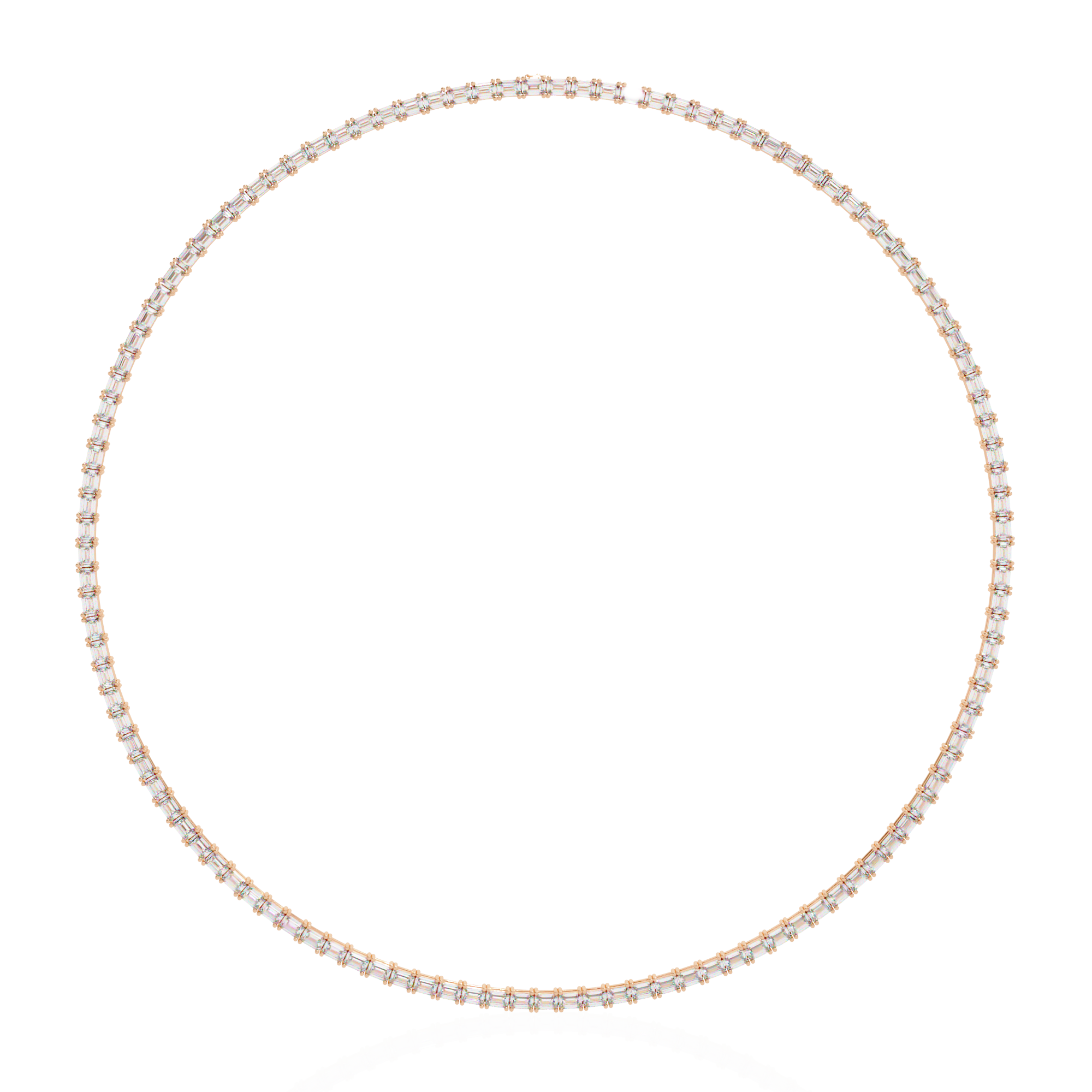 Solitairekart 8.19ct Lab Grown Diamond Tennis Necklace