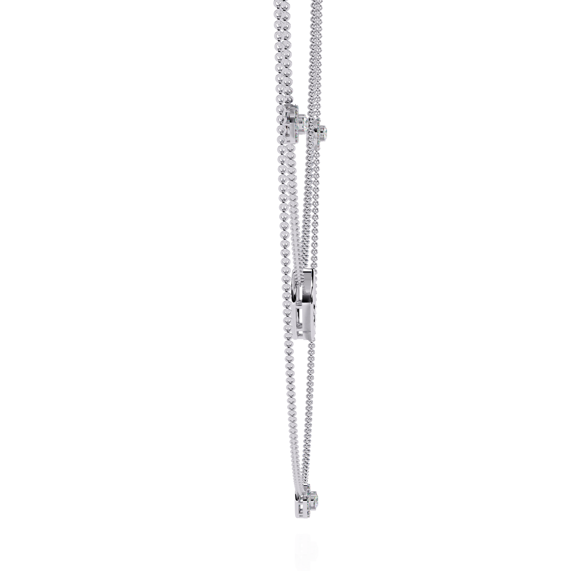 Solitairekart 0.46ct Lab Grown Diamond Trio Charm Necklace