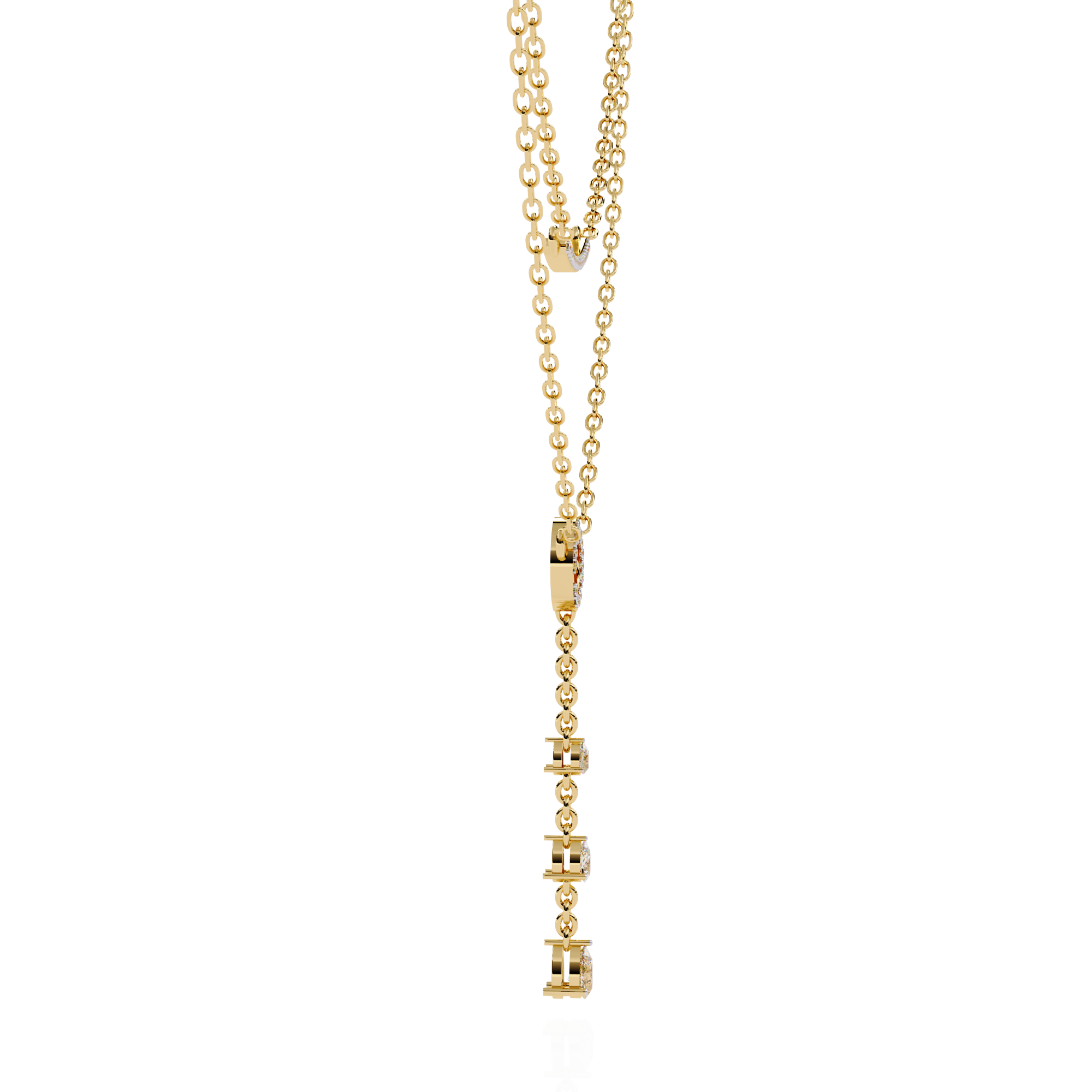 Solitairekart0.49ct Lab Grown Diamond Multi-Strand Necklace