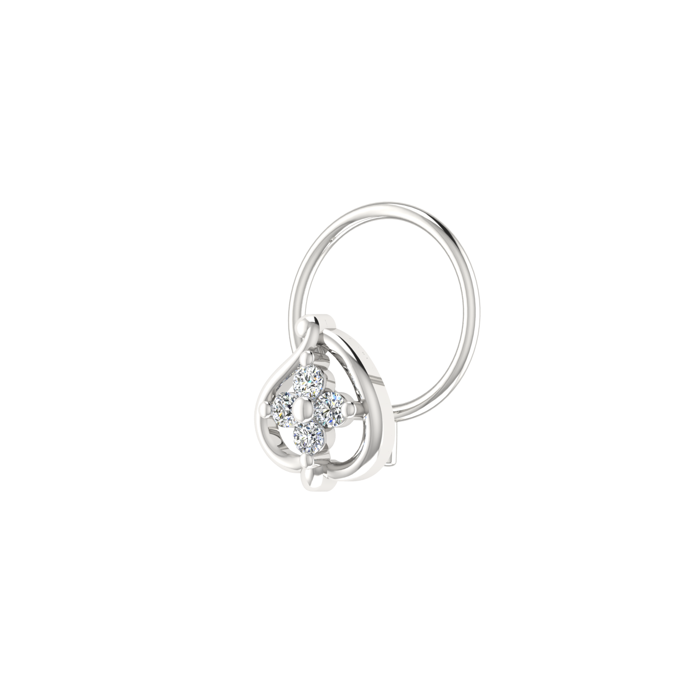 0.5 Carat Lab Grown Diamond Vintage Nose Pin.