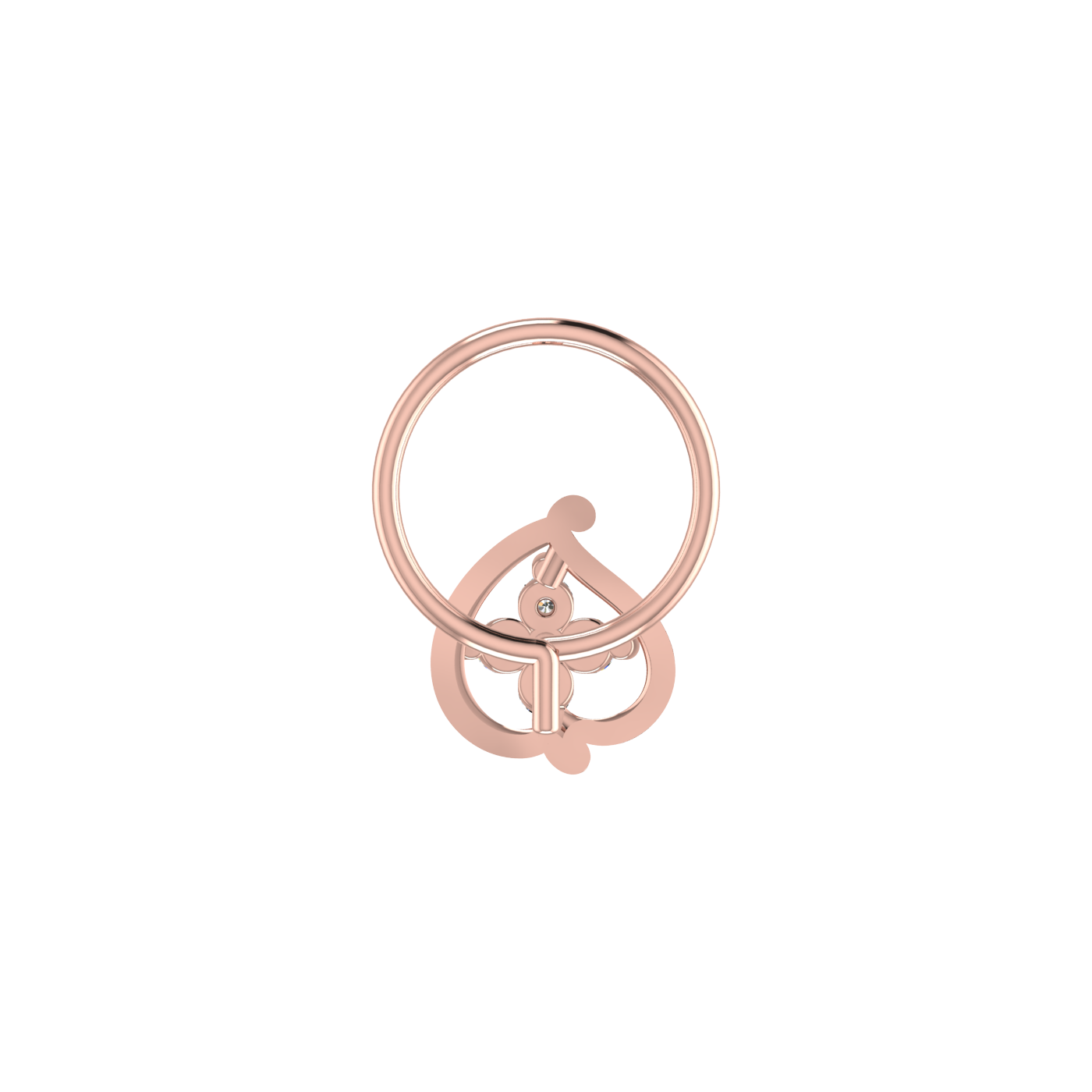 0.5 Carat Lab Grown Diamond Vintage Nose Pin.